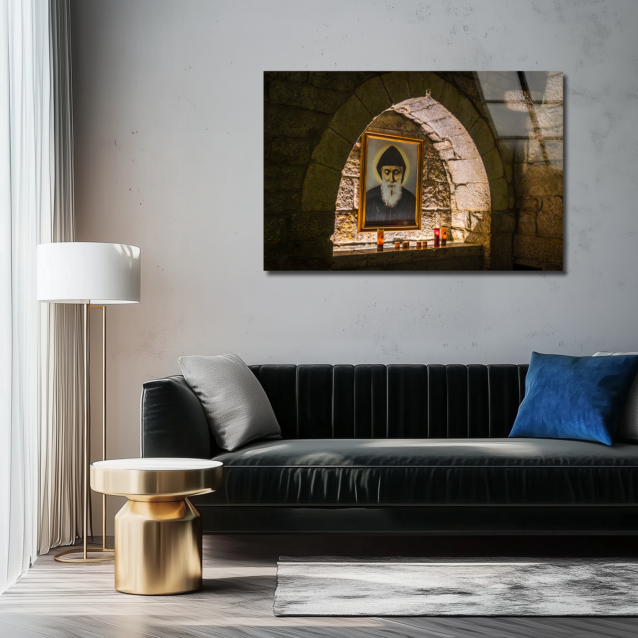 Saint Charbel Annaya | Premium HD Metal Wall Art