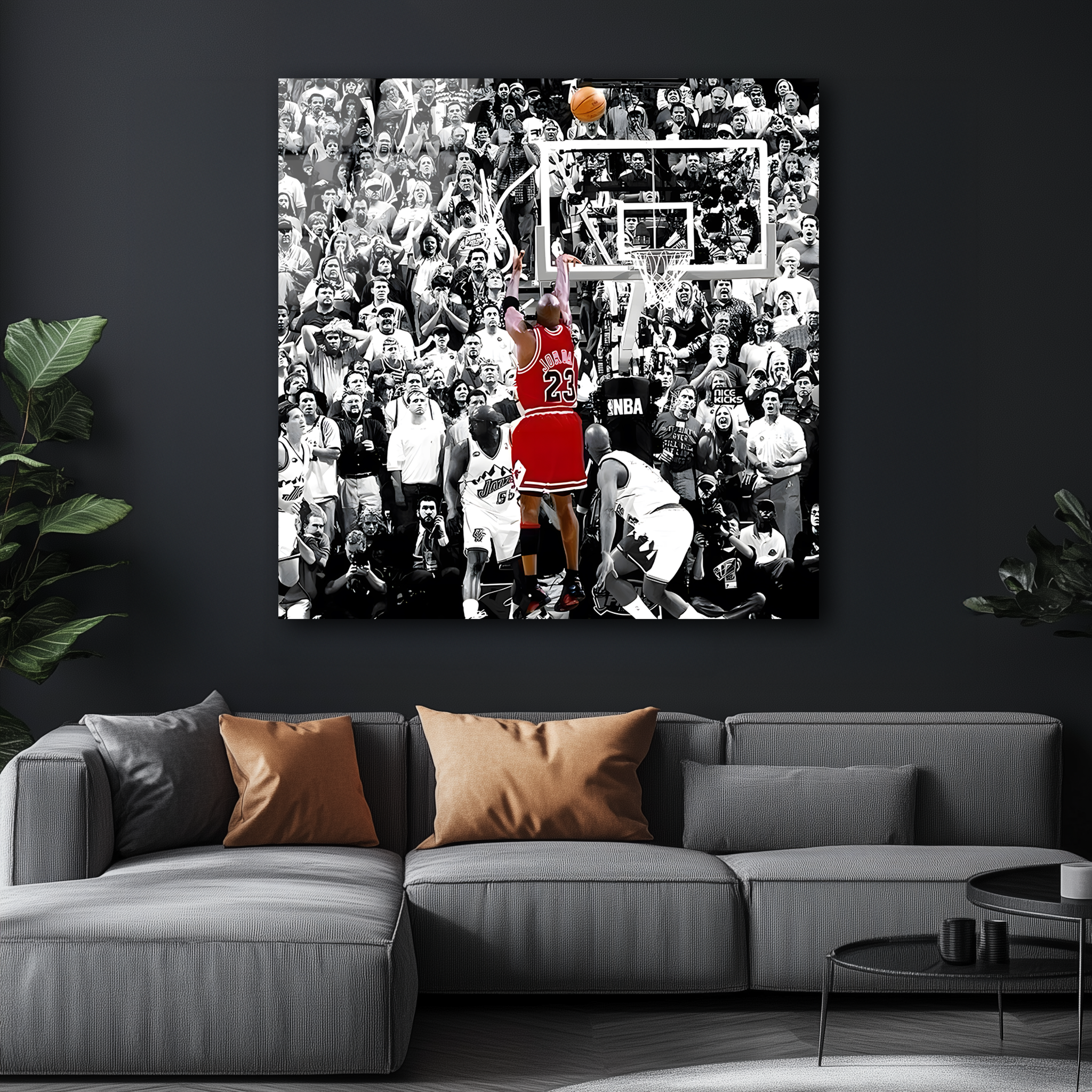 Michael Jordan Shooting | Premium HD Metal Wall Art