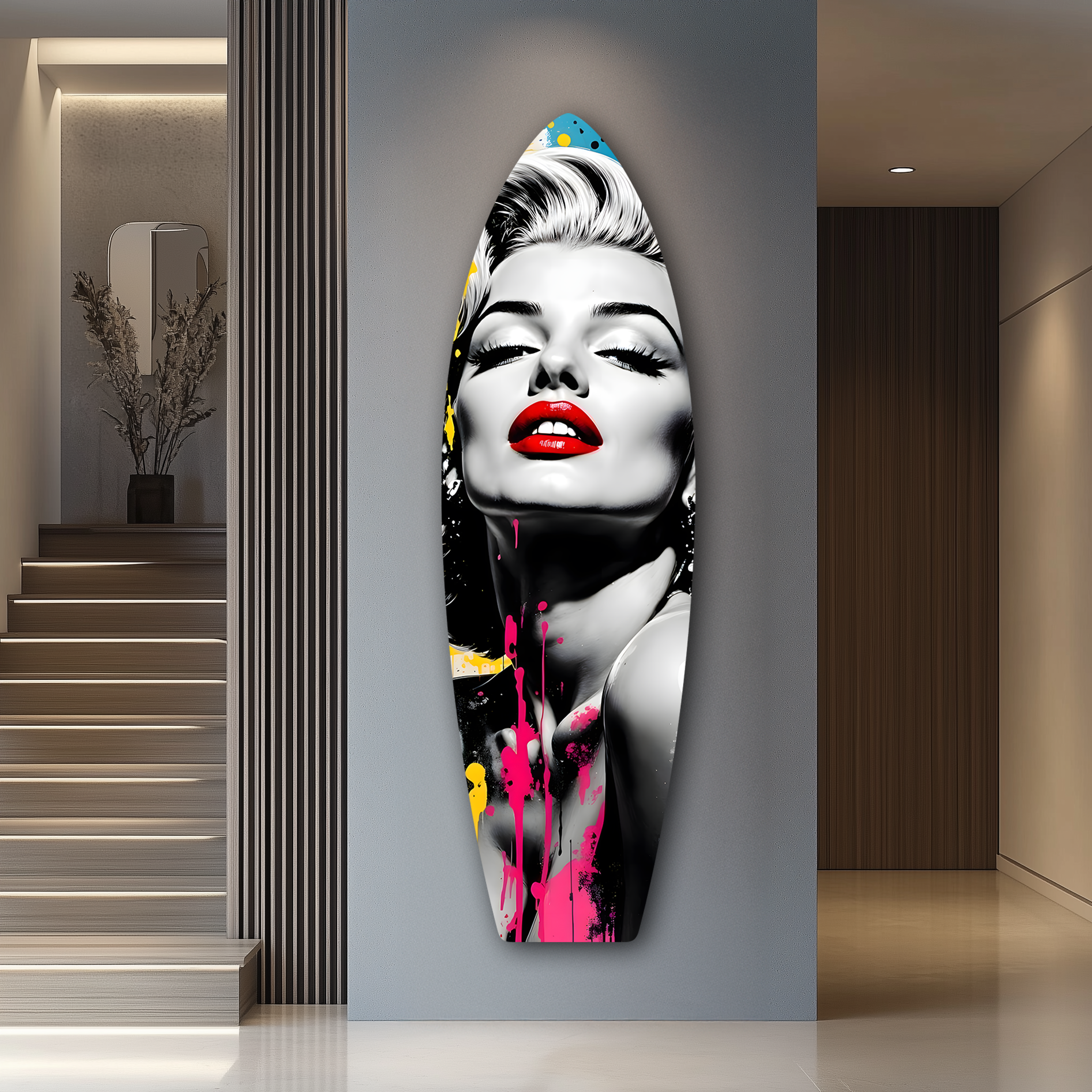 Marilyn Monroe Surfboard | Premium HD Metal Wall Art