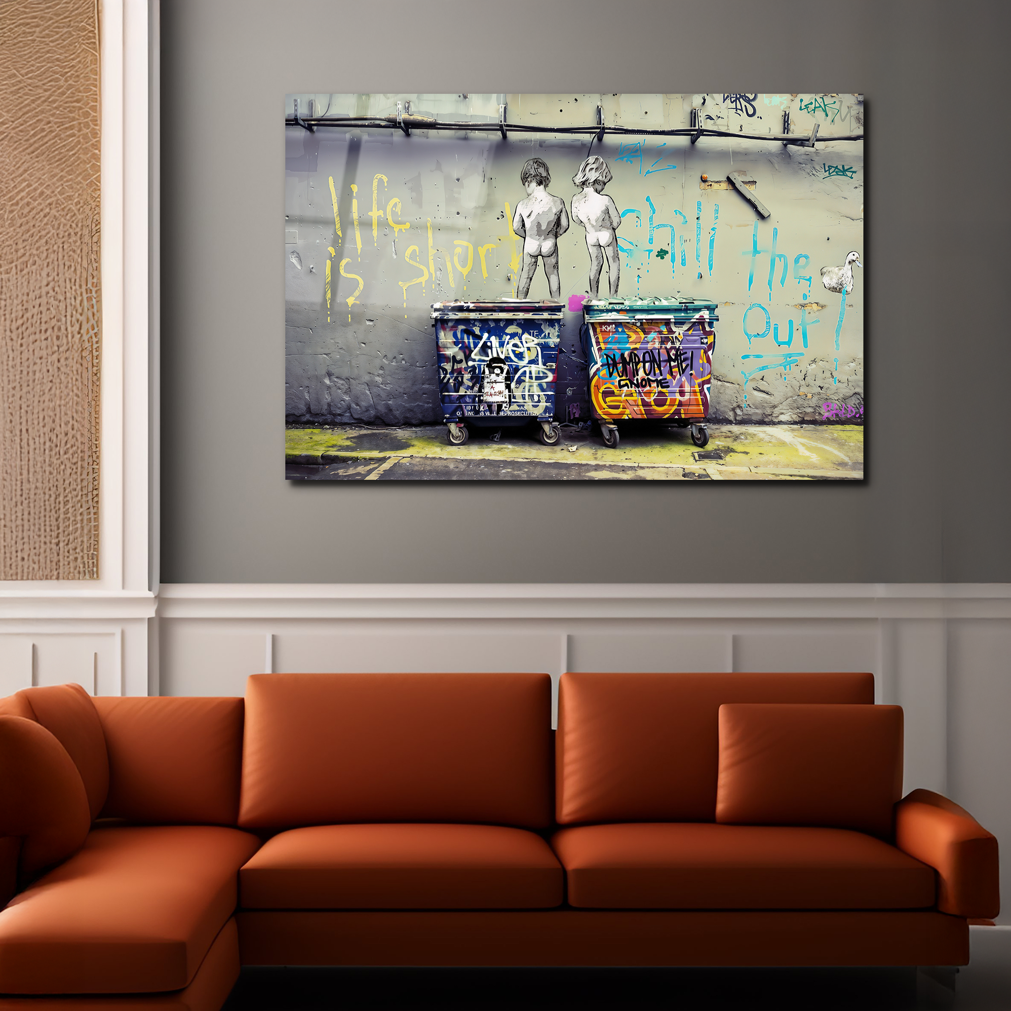 Banksy "Life Is Short" | Premium HD Metal Wall Art - DezignArt