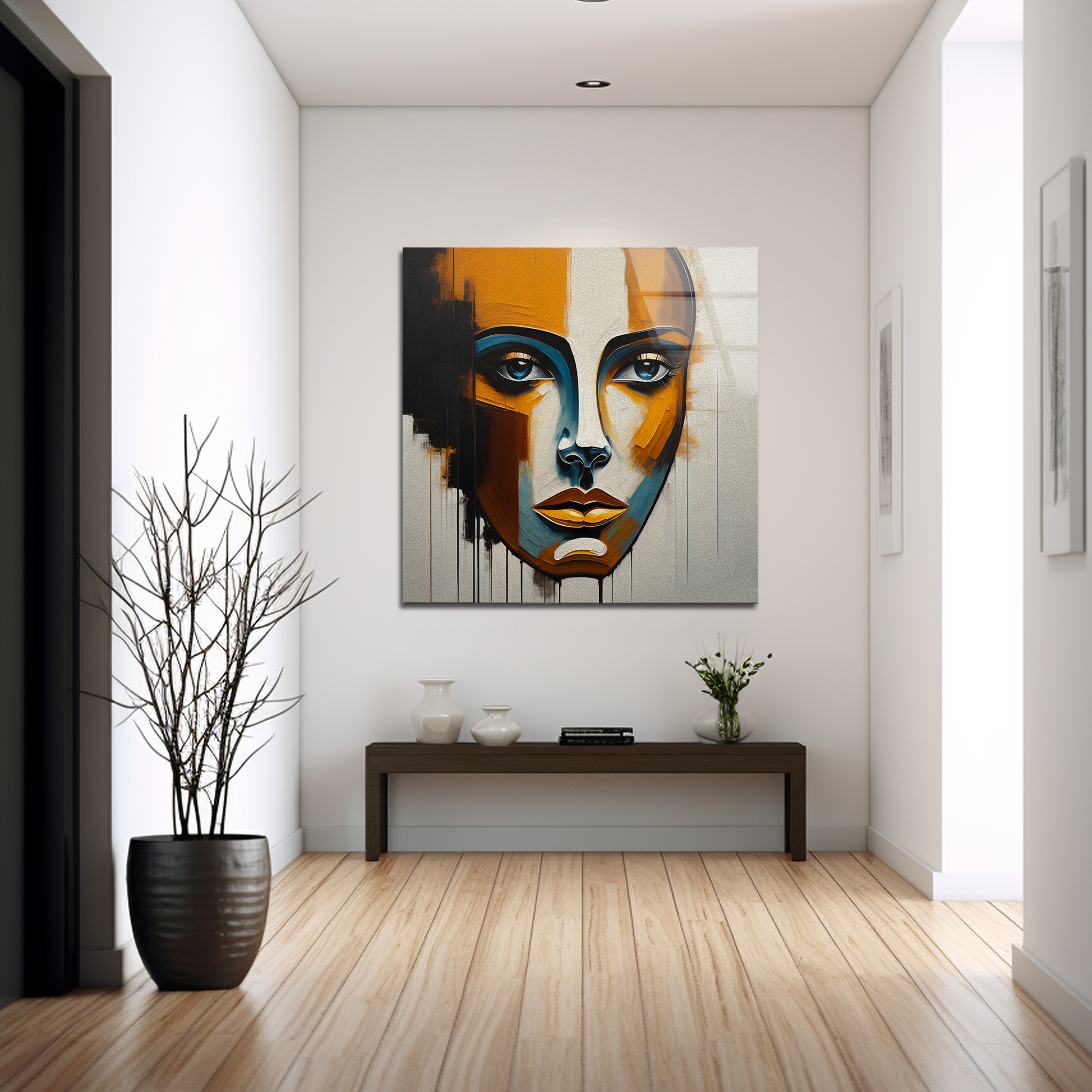 Vibrant Abstract Portrait | Premium HD Metal Wall Art