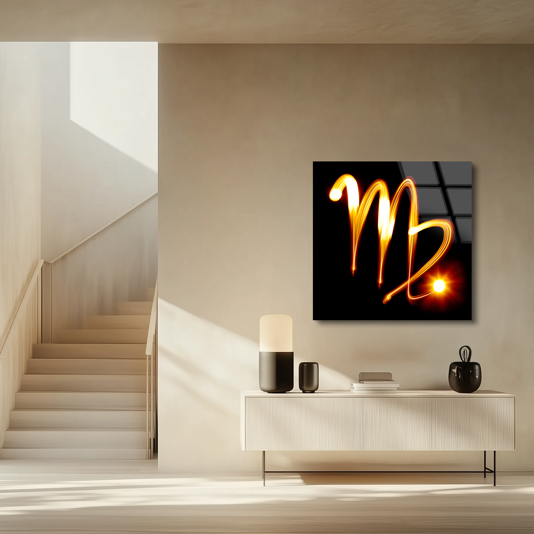 Virgo Zodiac Symbol | Premium HD Metal Wall Art