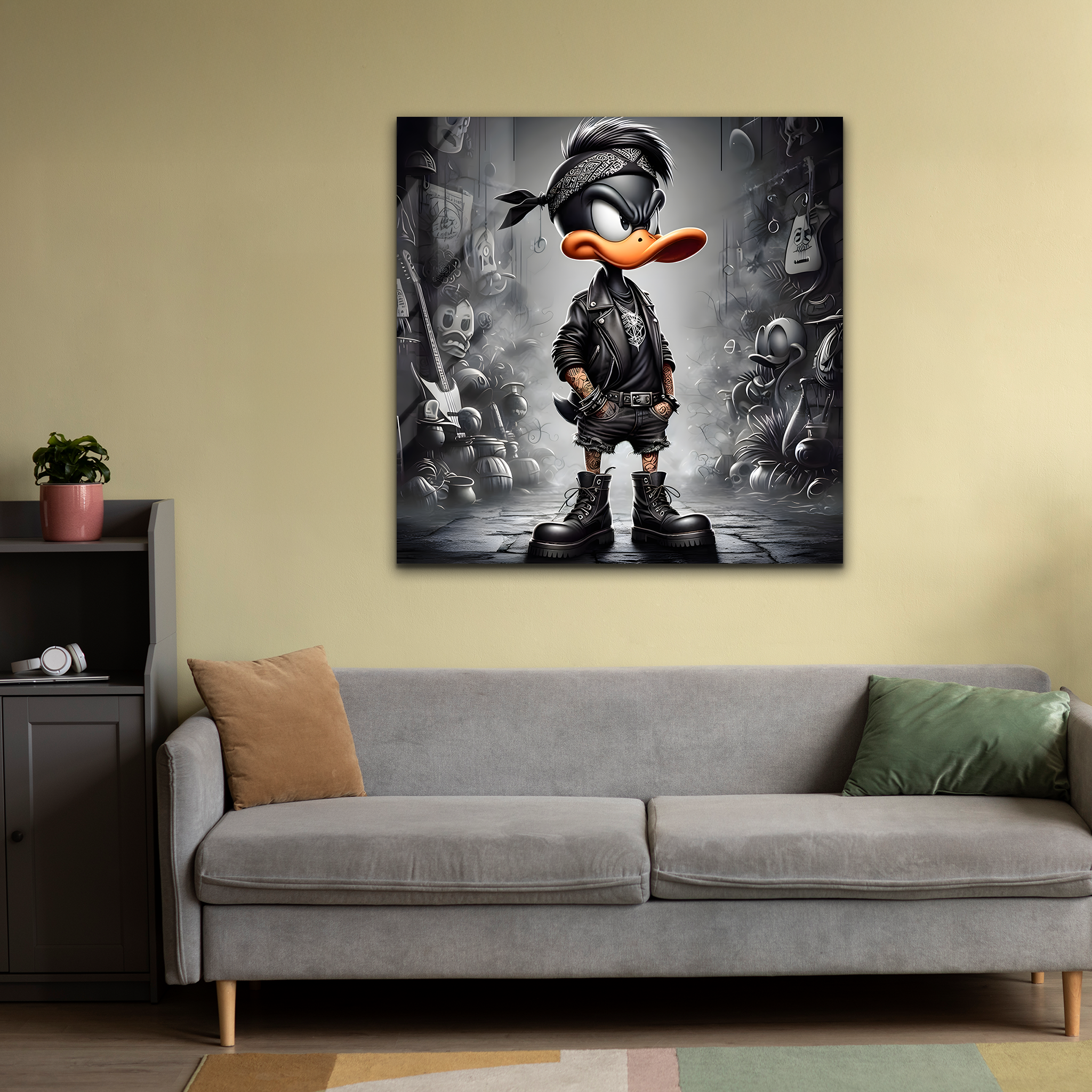 Angry Daffy Duck | Premium HD Metal Wall Art