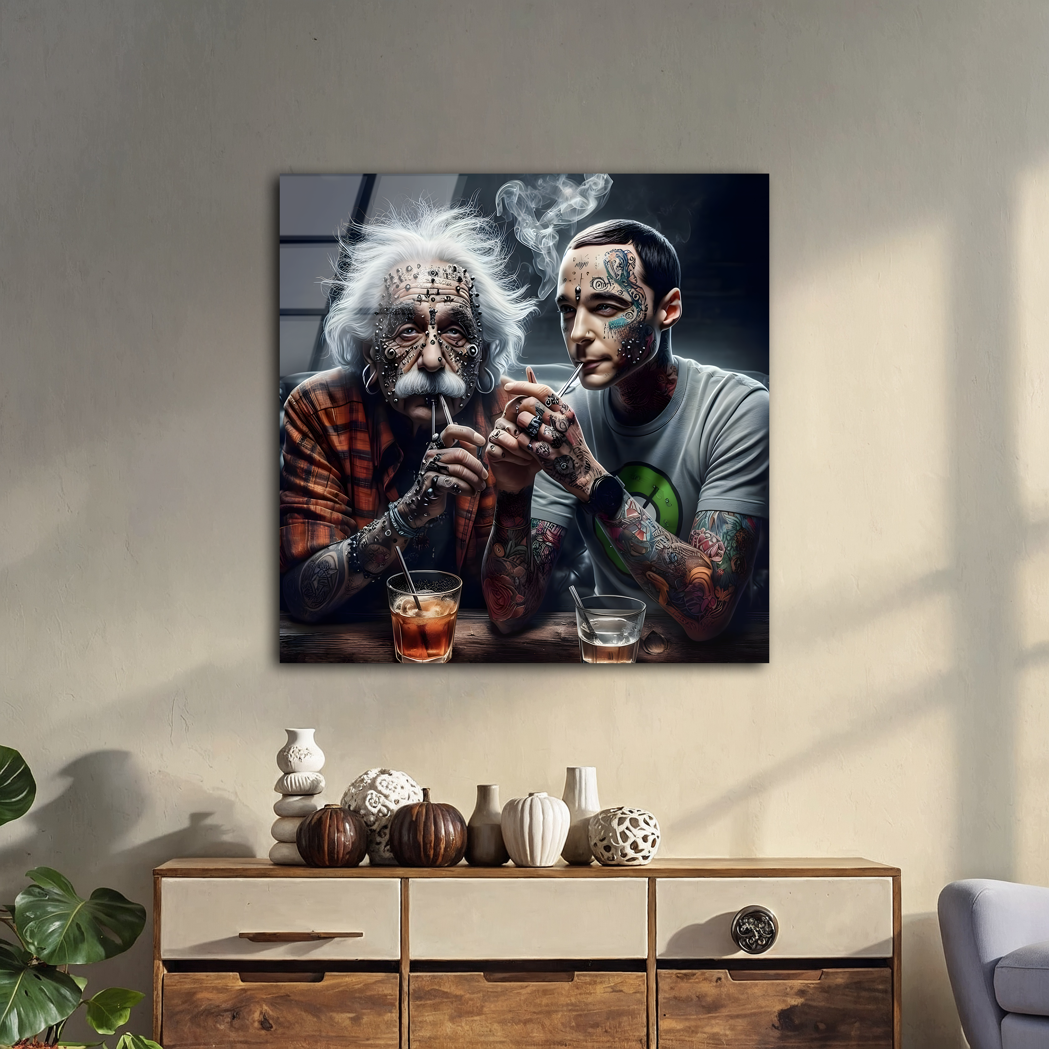 The Genius Duo | Premium HD Metal Wall Art