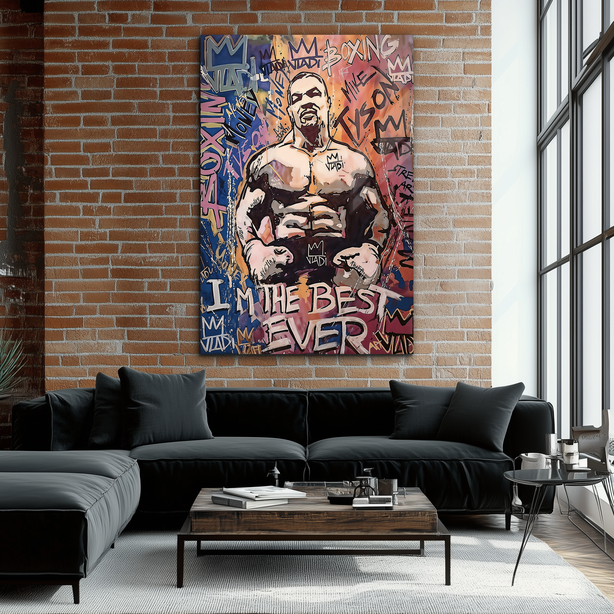 Mike Tyson Painting | Premium HD Metal Wall Art