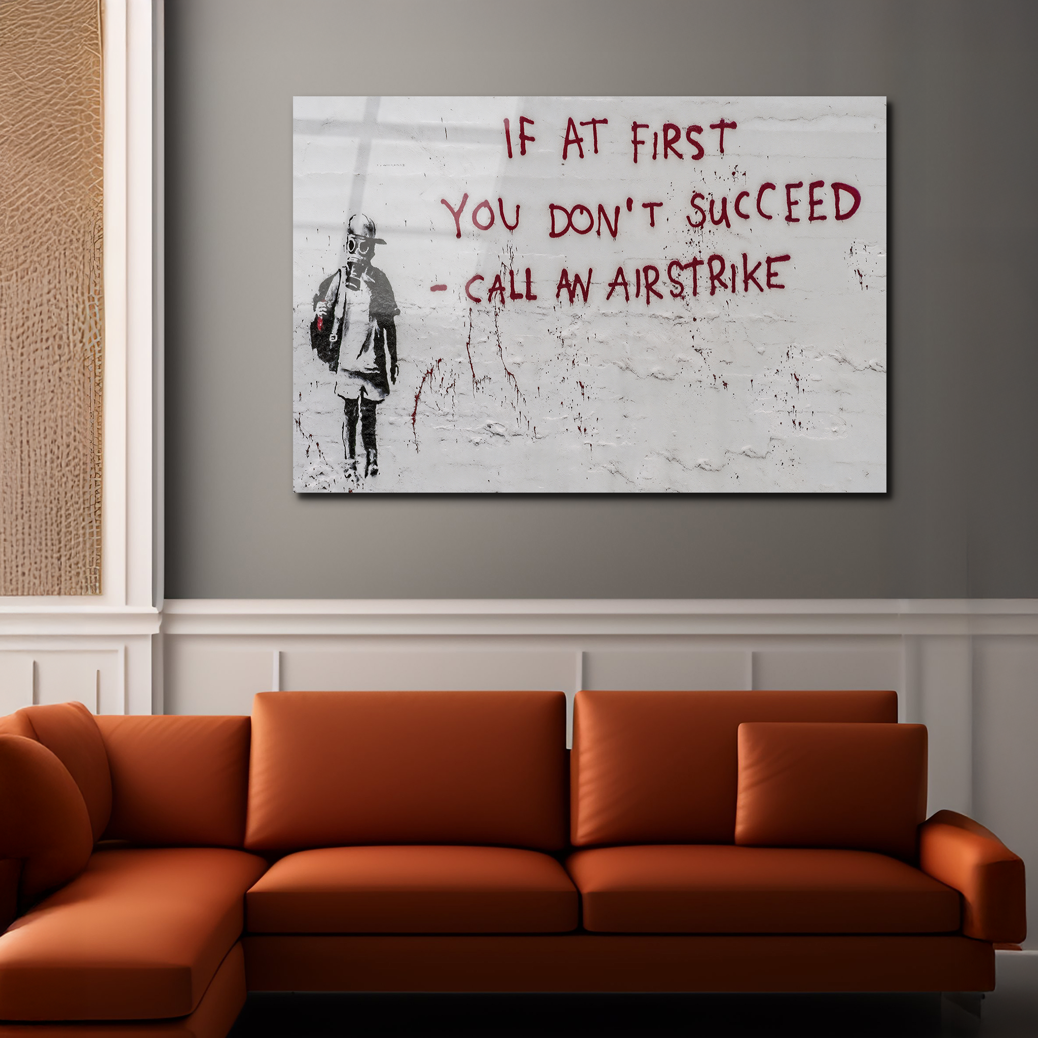 Banksy "Call an Airstrike" | Premium HD Metal Wall Art - DezignArt