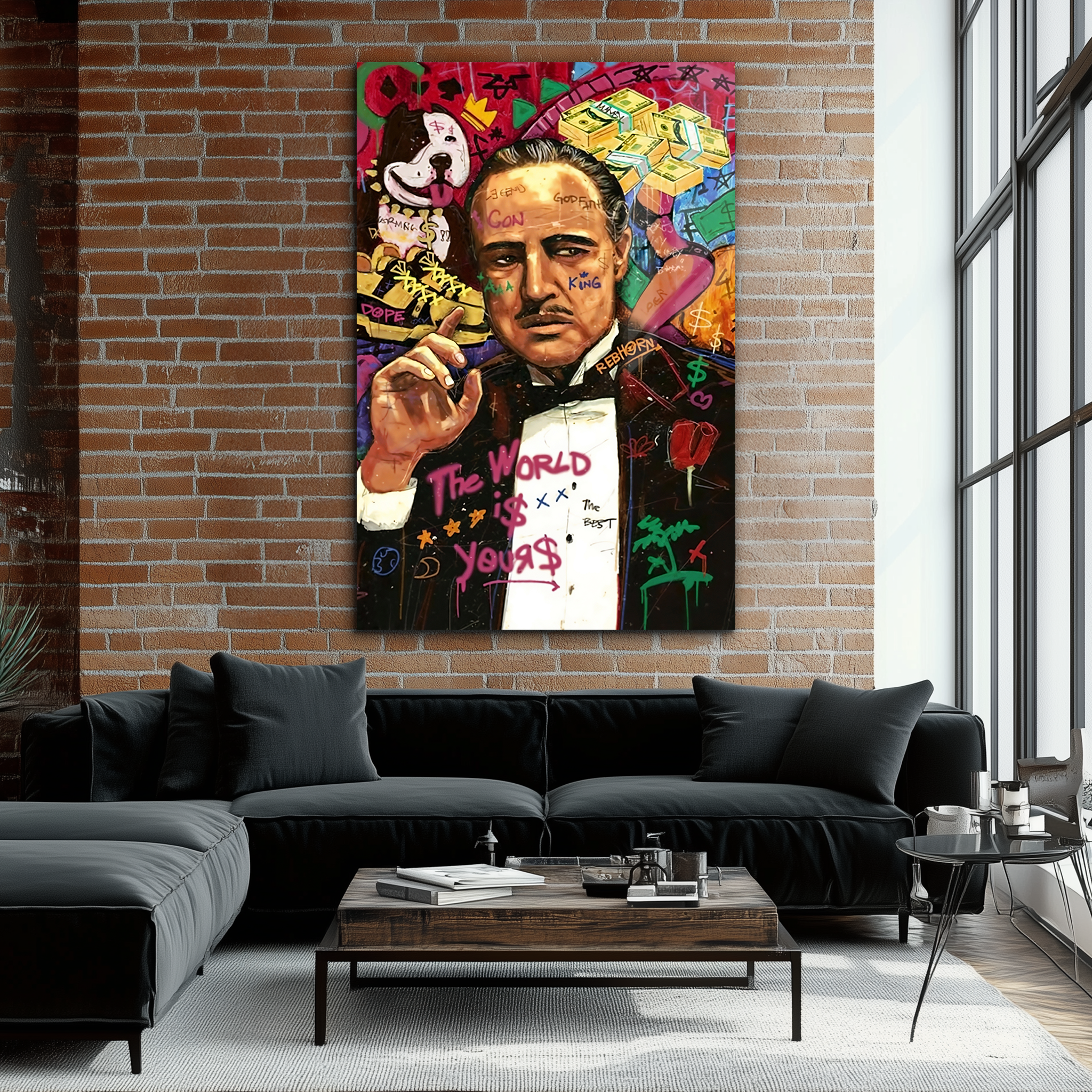 Marlon Brando Painting | Premium HD Metal Wall Art