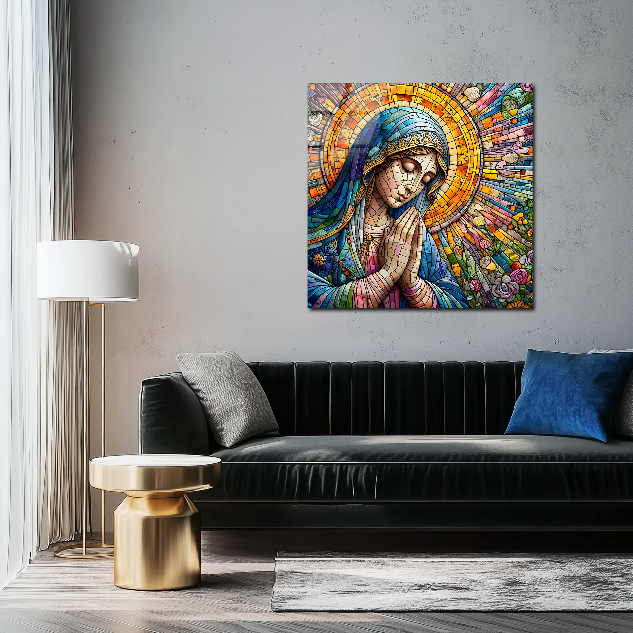 The Virgin Mary: A Symbol of Grace | Premium HD Metal Wall Art
