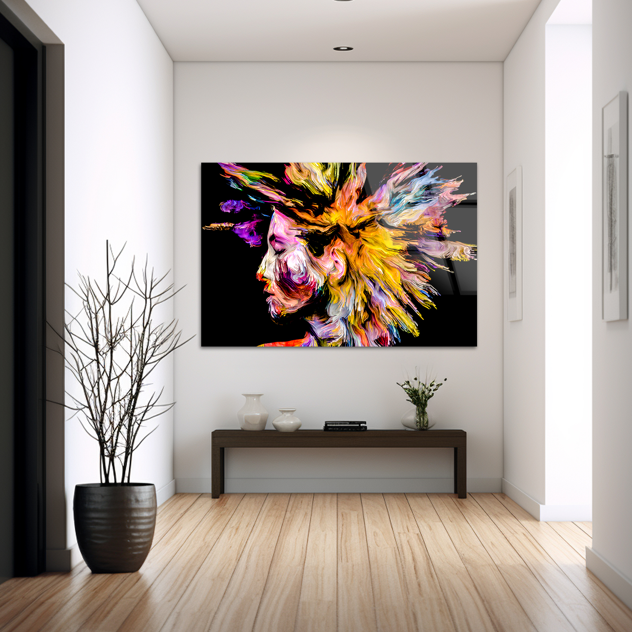 Face of Color Portrait | Premium HD Metal Wall Art