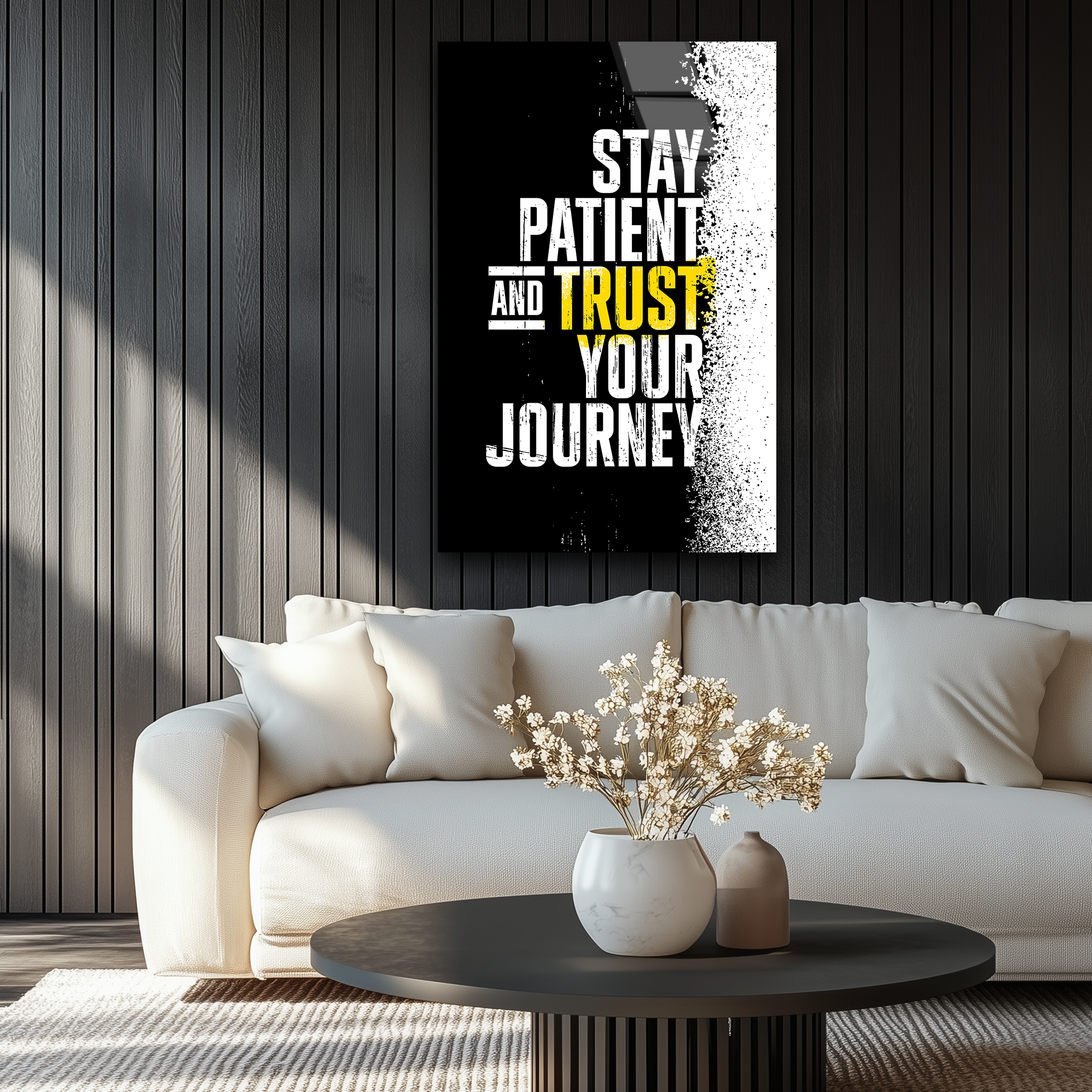 Stay Patient And Trust Your Journey | Premium HD Metal Wall Art