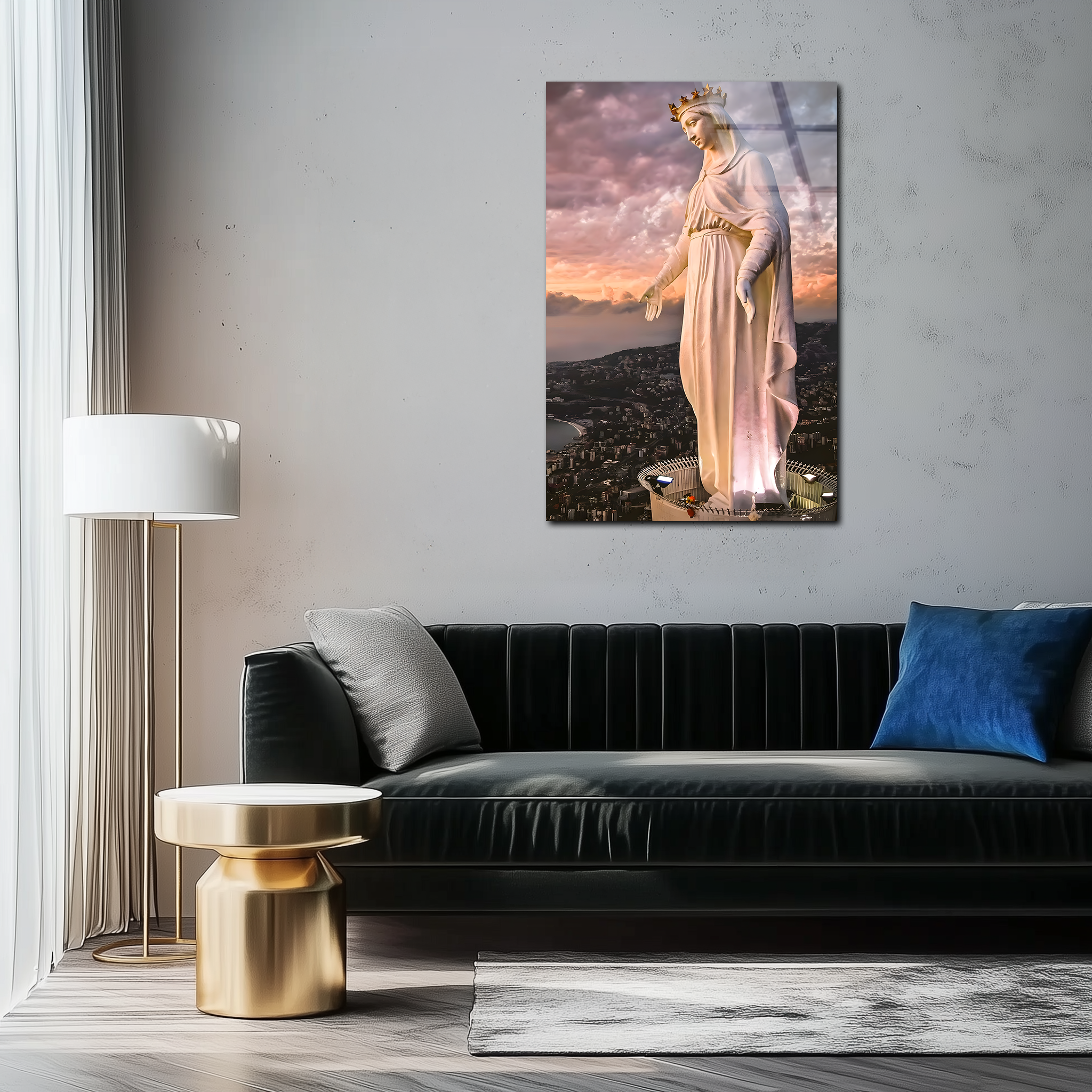 Our Lady of Lebanon Harissa | Premium HD Metal Wall Art