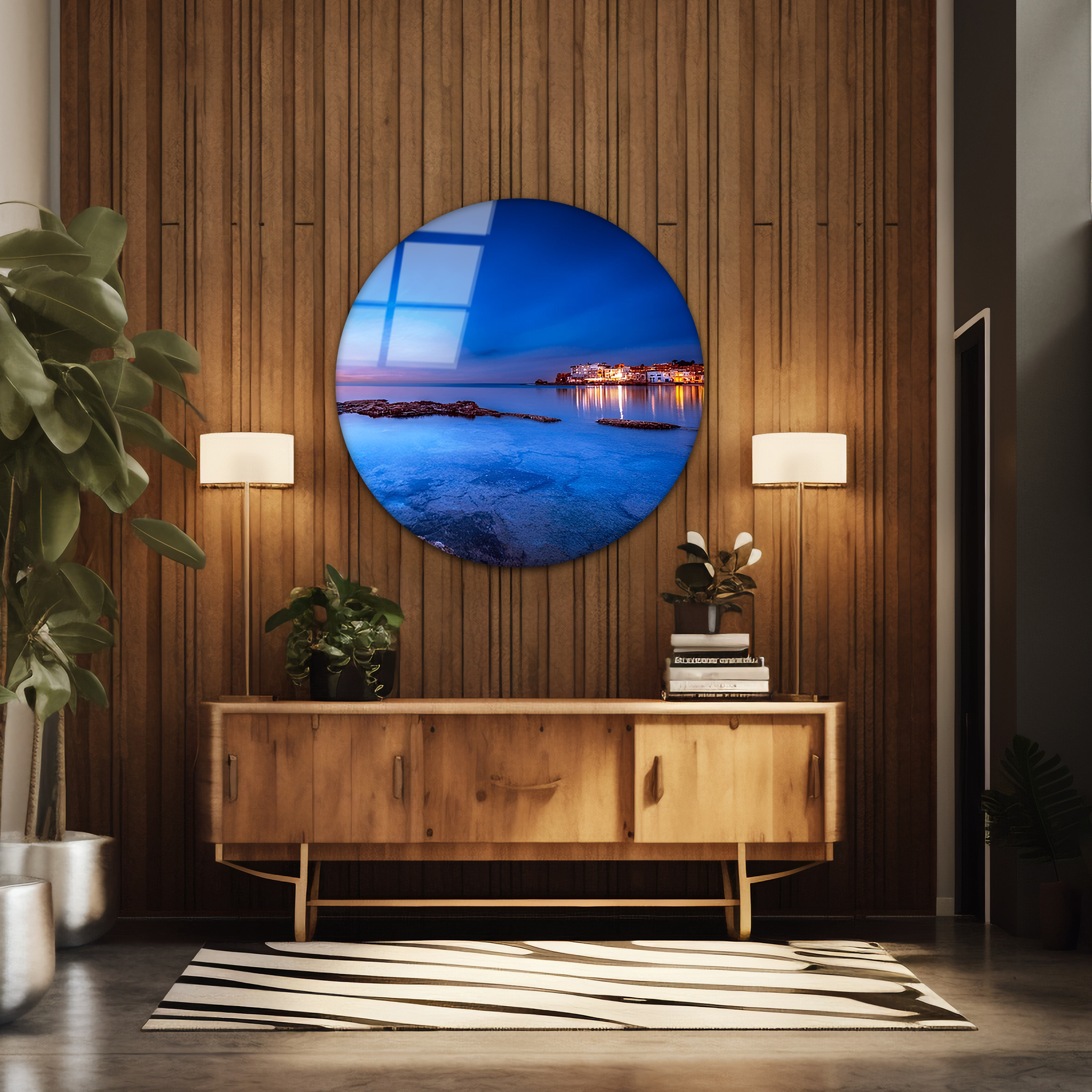 Batroun Coastal Sunset | Premium HD Round Wall Art