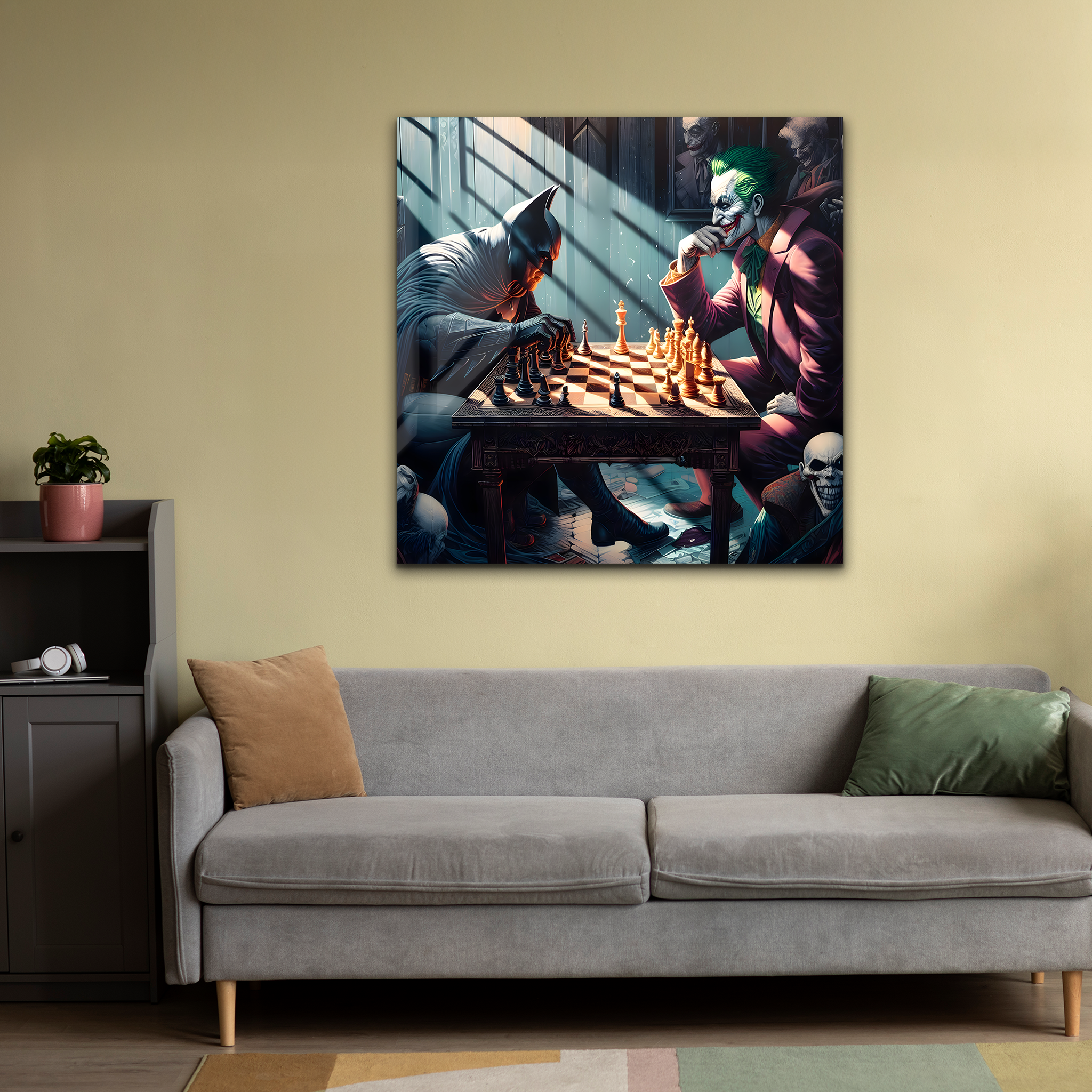 Joker vs. Batman: The Ultimate Face-Off | Premium HD Metal Wall Art