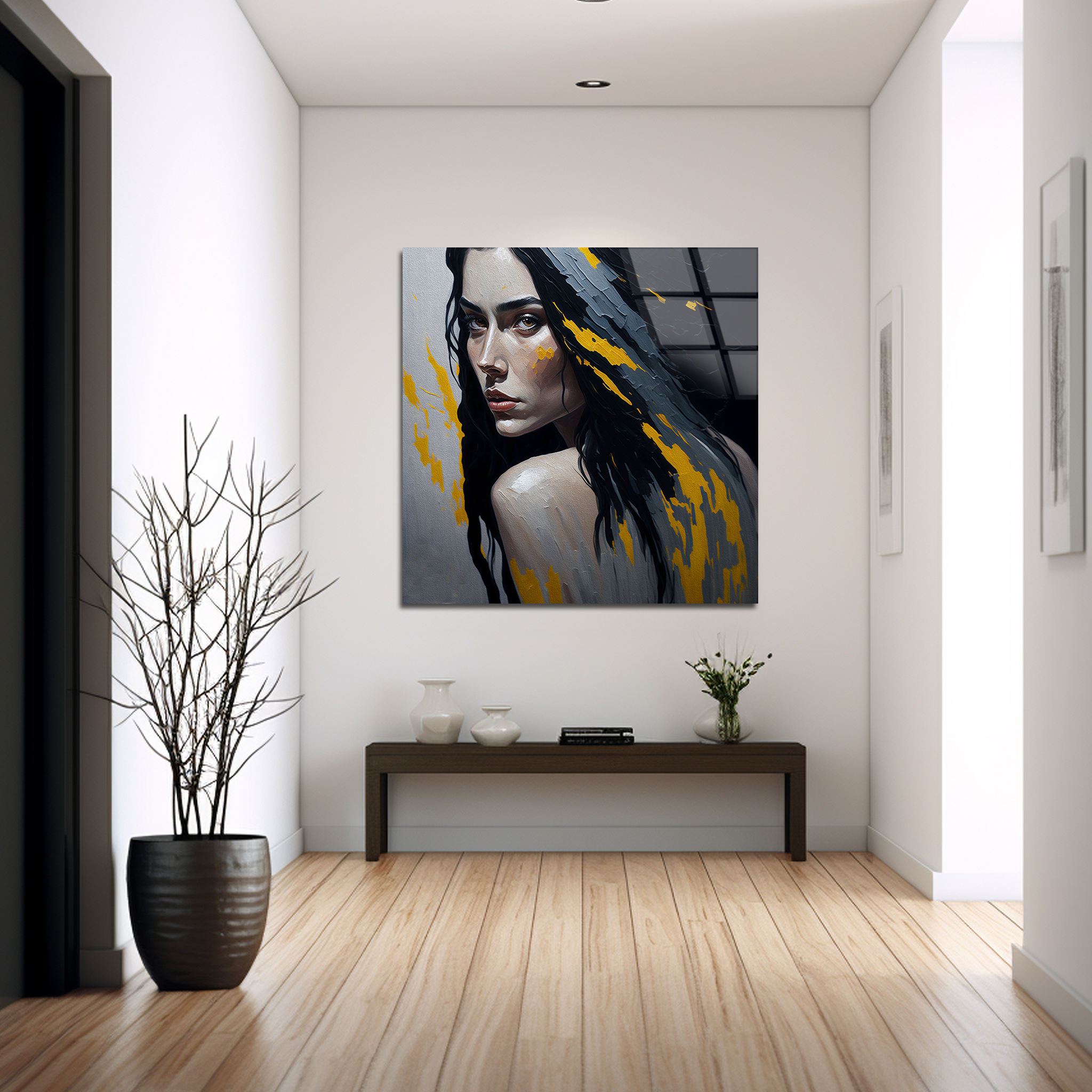 Stylish Fashion Illustration | Premium HD Metal Wall Art