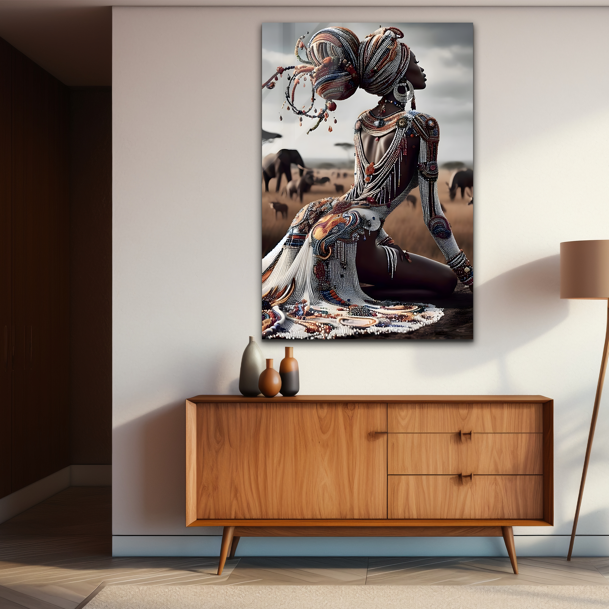 African Beauty | Premium HD Metal Wall Art