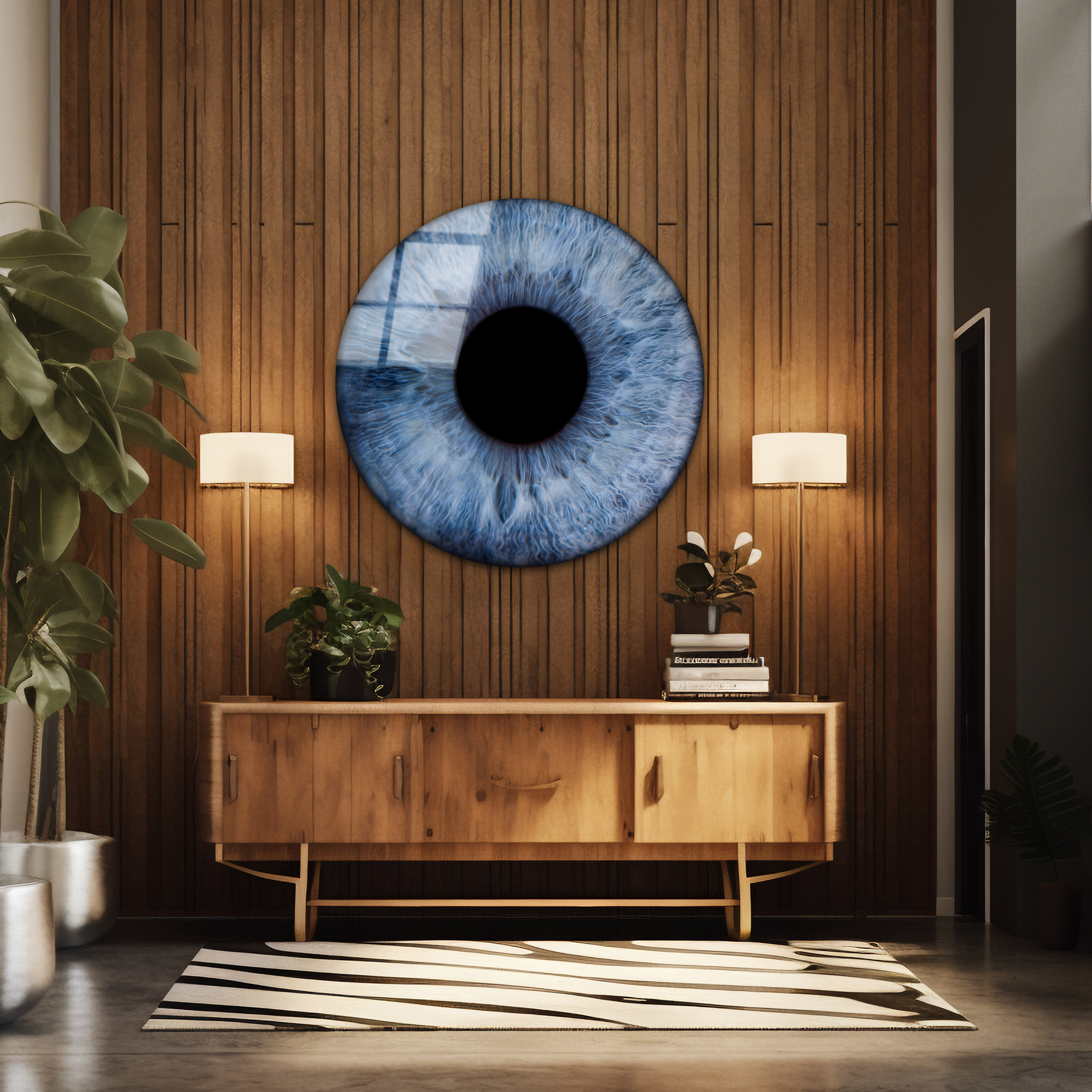 Round Eye Close-Up | Premium HD Metal Wall Art