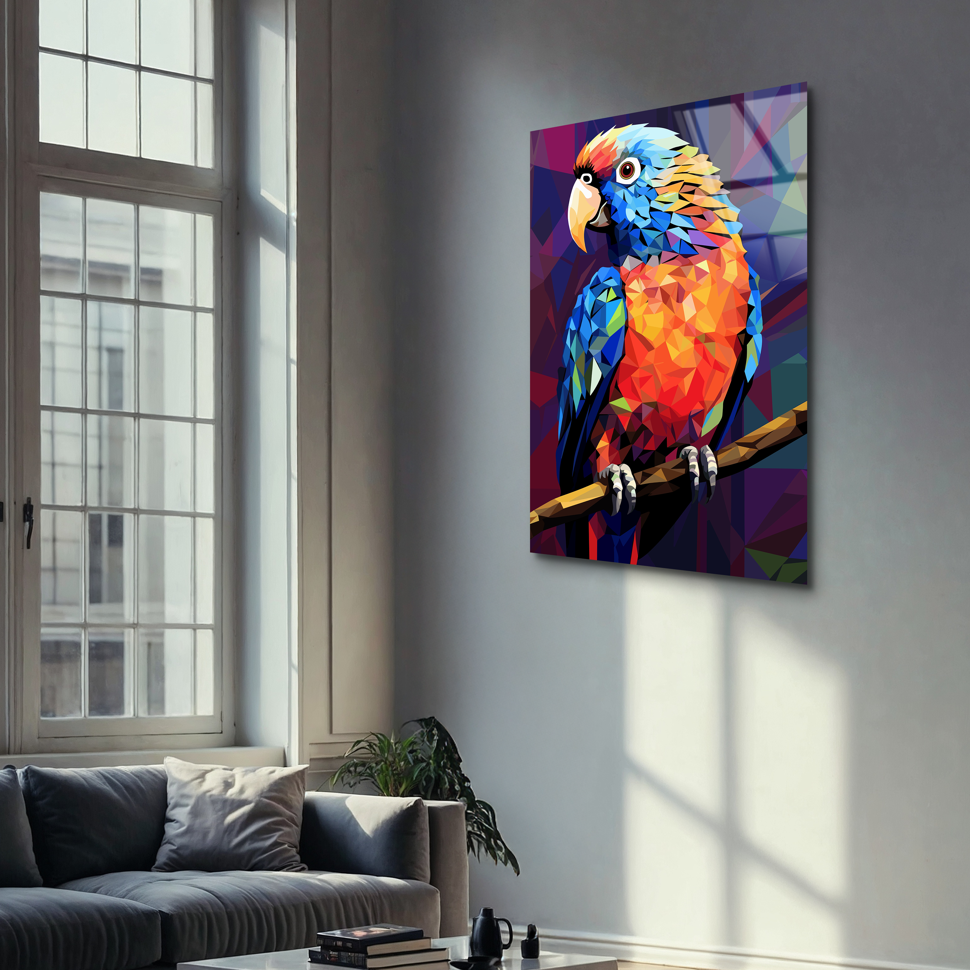 Colorful Parrot Pop Art | Premium HD Metal Wall Art