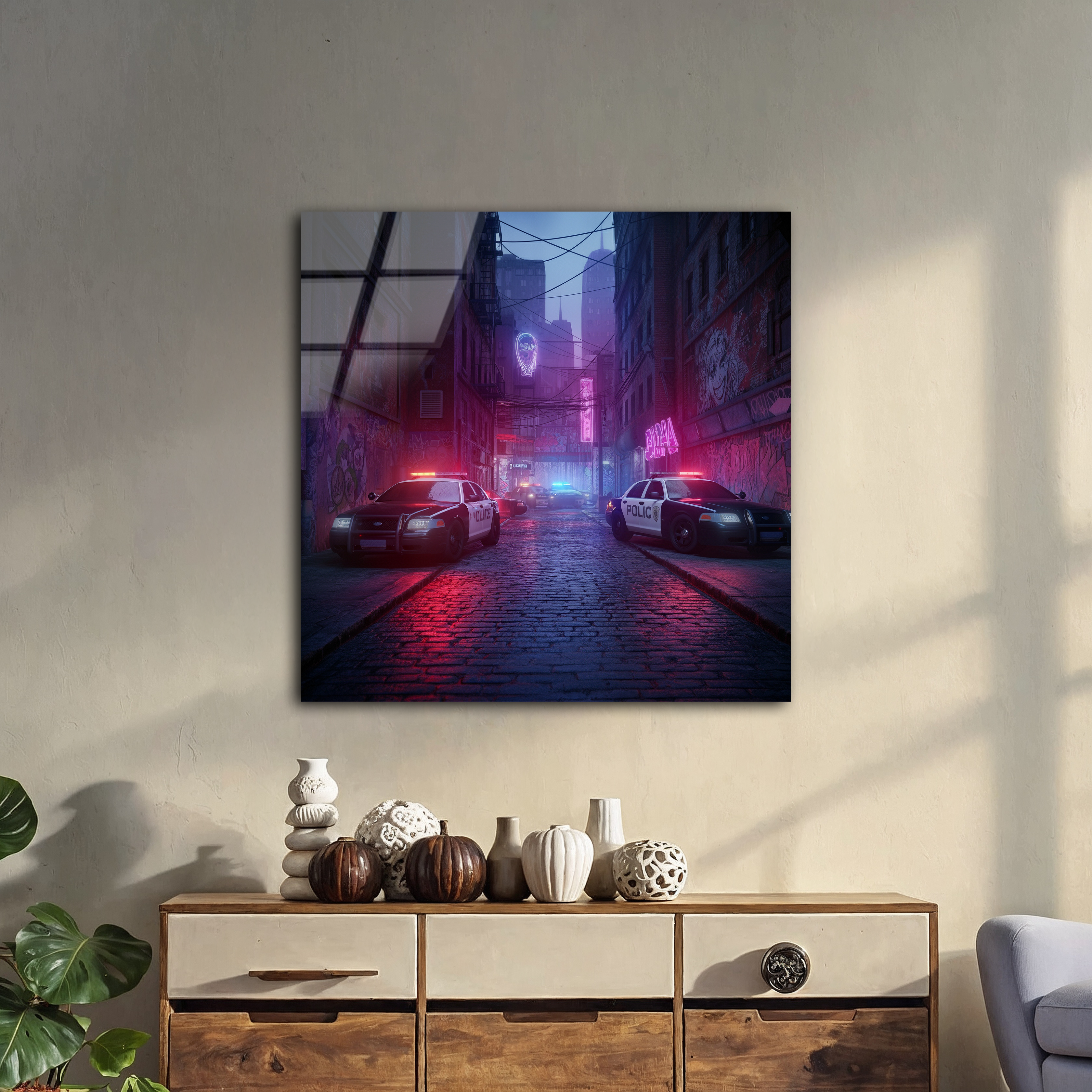 Dark Alleyway | Premium HD Metal Wall Art