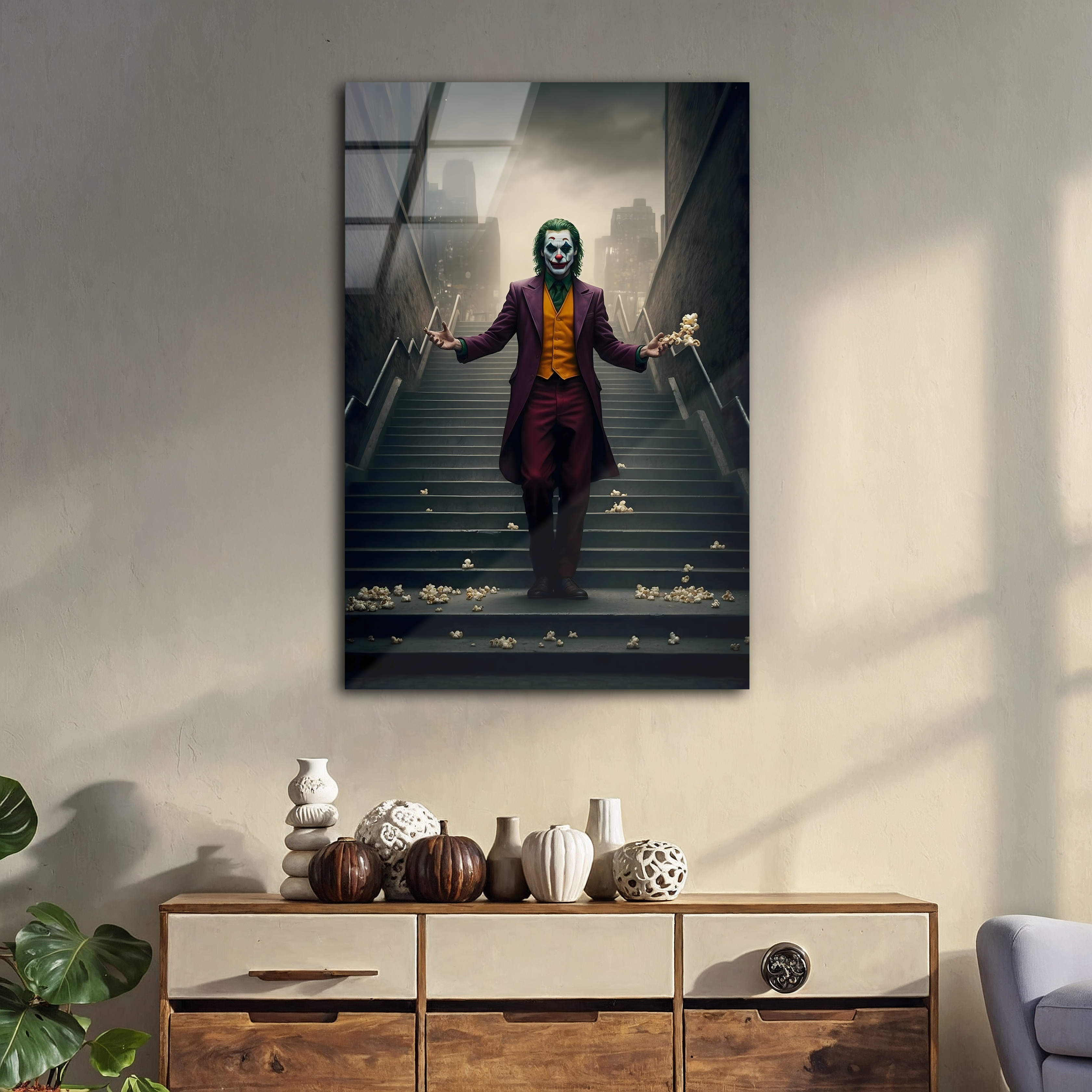 Joker Movie Scene | Premium HD Metal Wall Art
