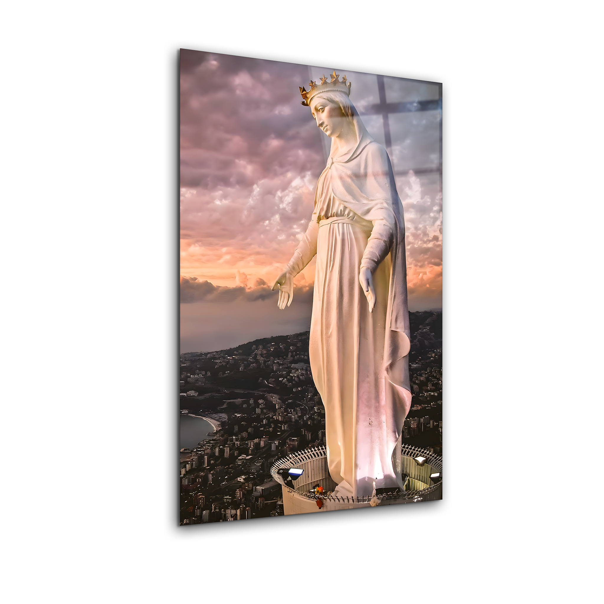 Our Lady of Lebanon Harissa | Premium HD Metal Wall Art