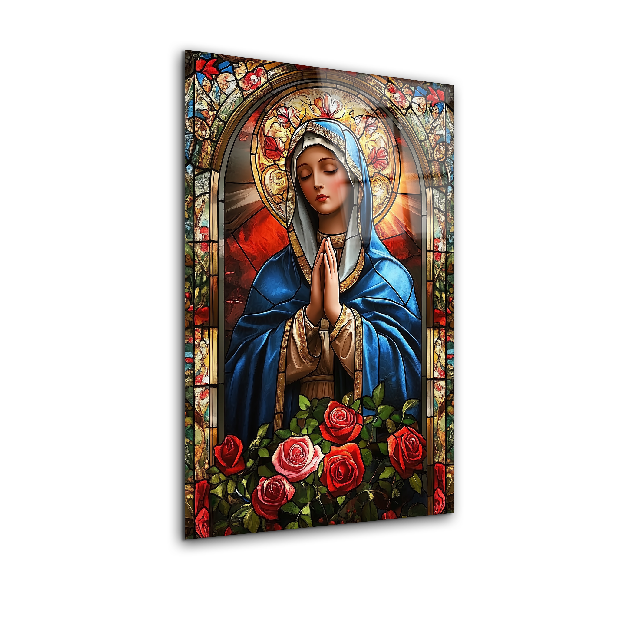 Sacred Heart of Mary | Premium HD Metal Wall Art