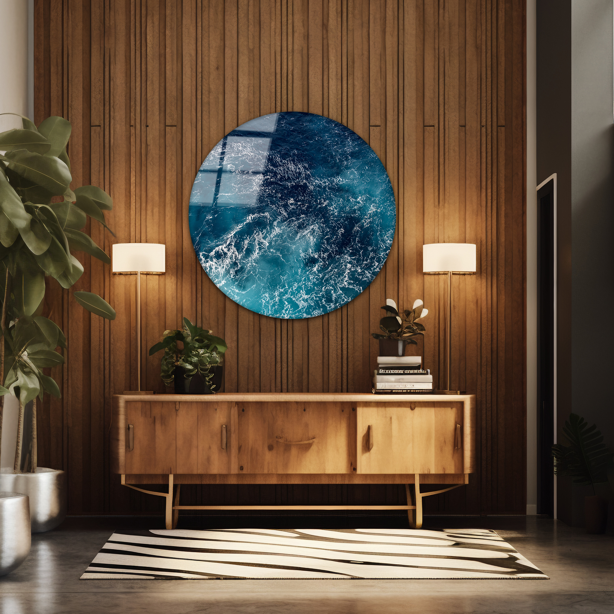 The Eternal Dance of Waves | Premium HD Round Wall Art