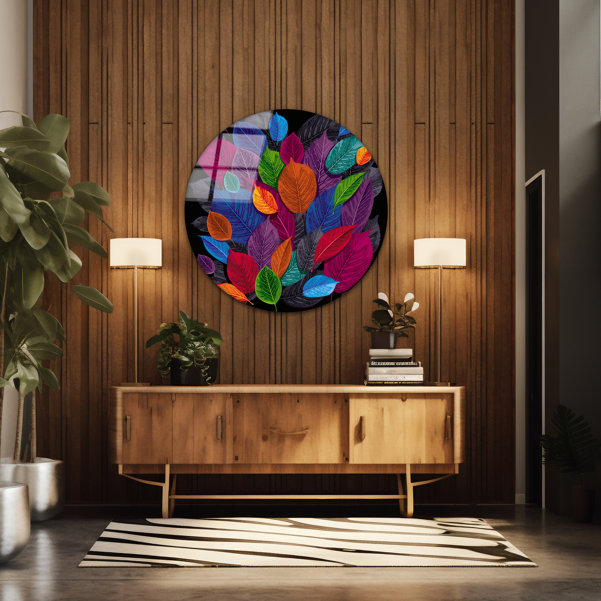 Autumn Leaves | Premium HD Round Wall Art