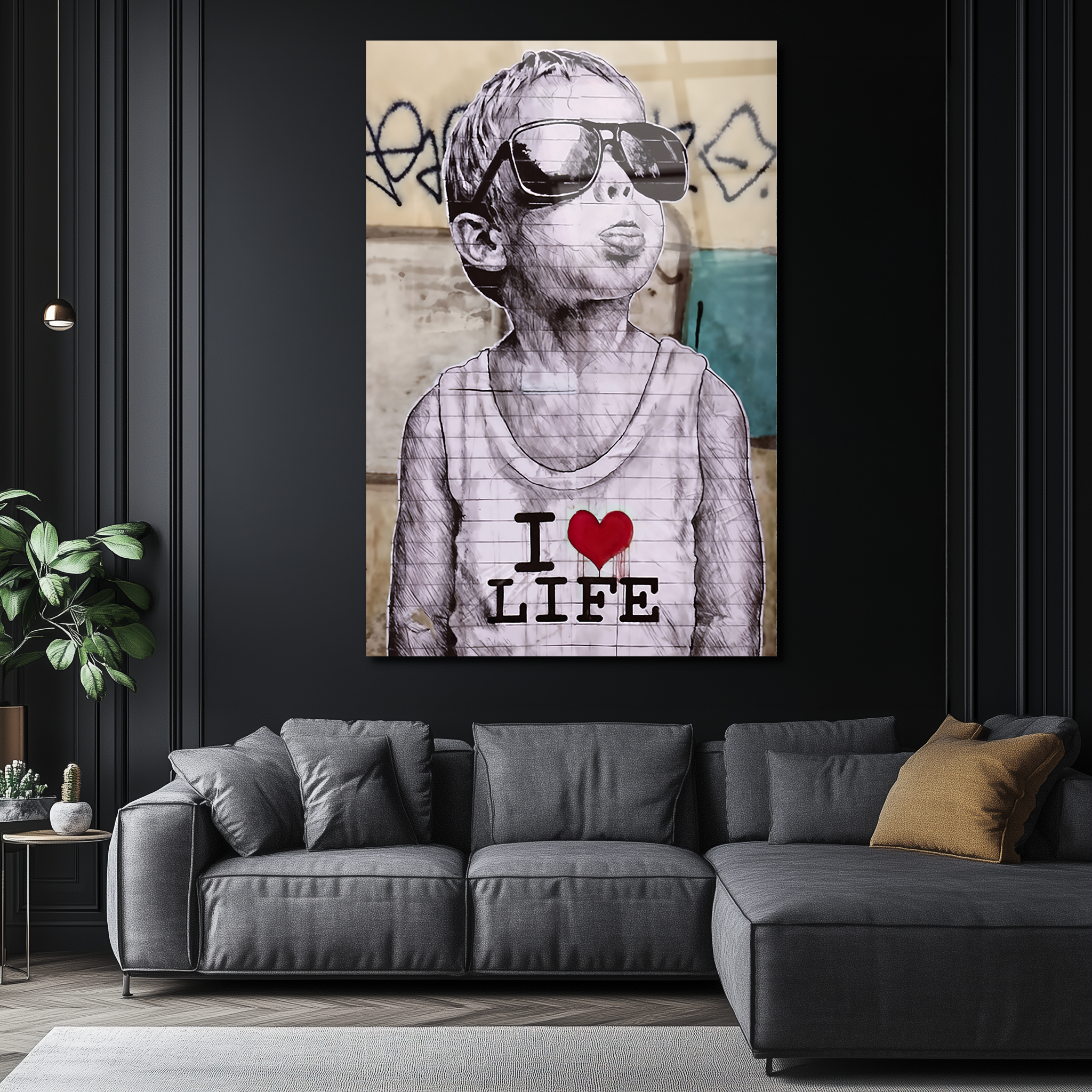 Banksy "I Love Life" | Premium HD Metal Wall Art
