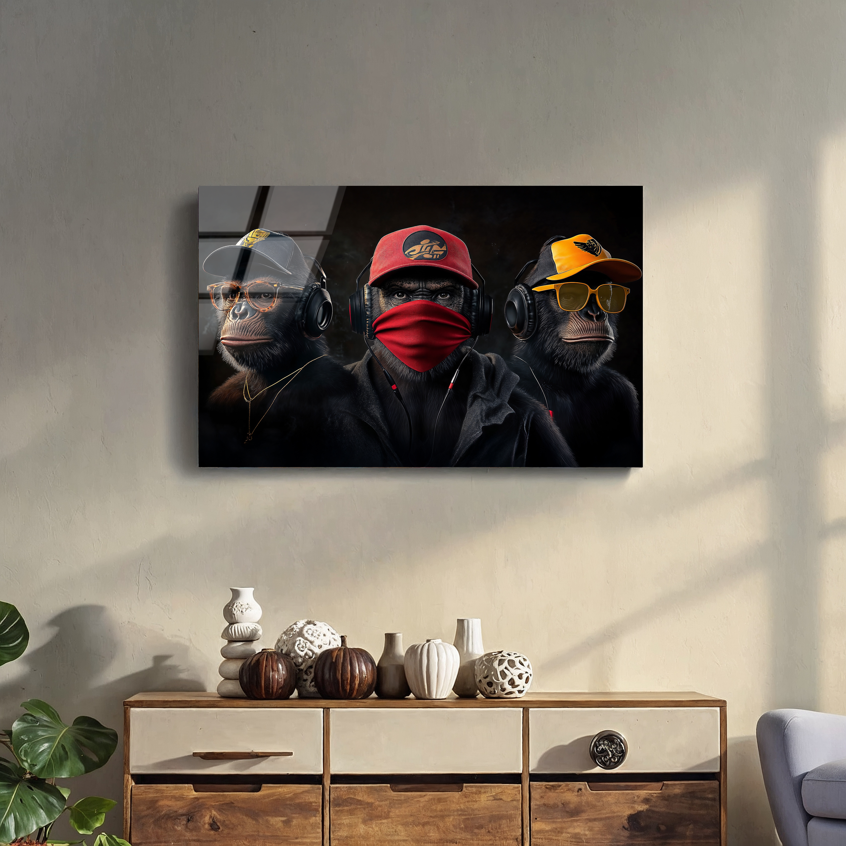 Three Wise Monkeys Pop Art | Premium HD Metal Wall Art - DezignArt