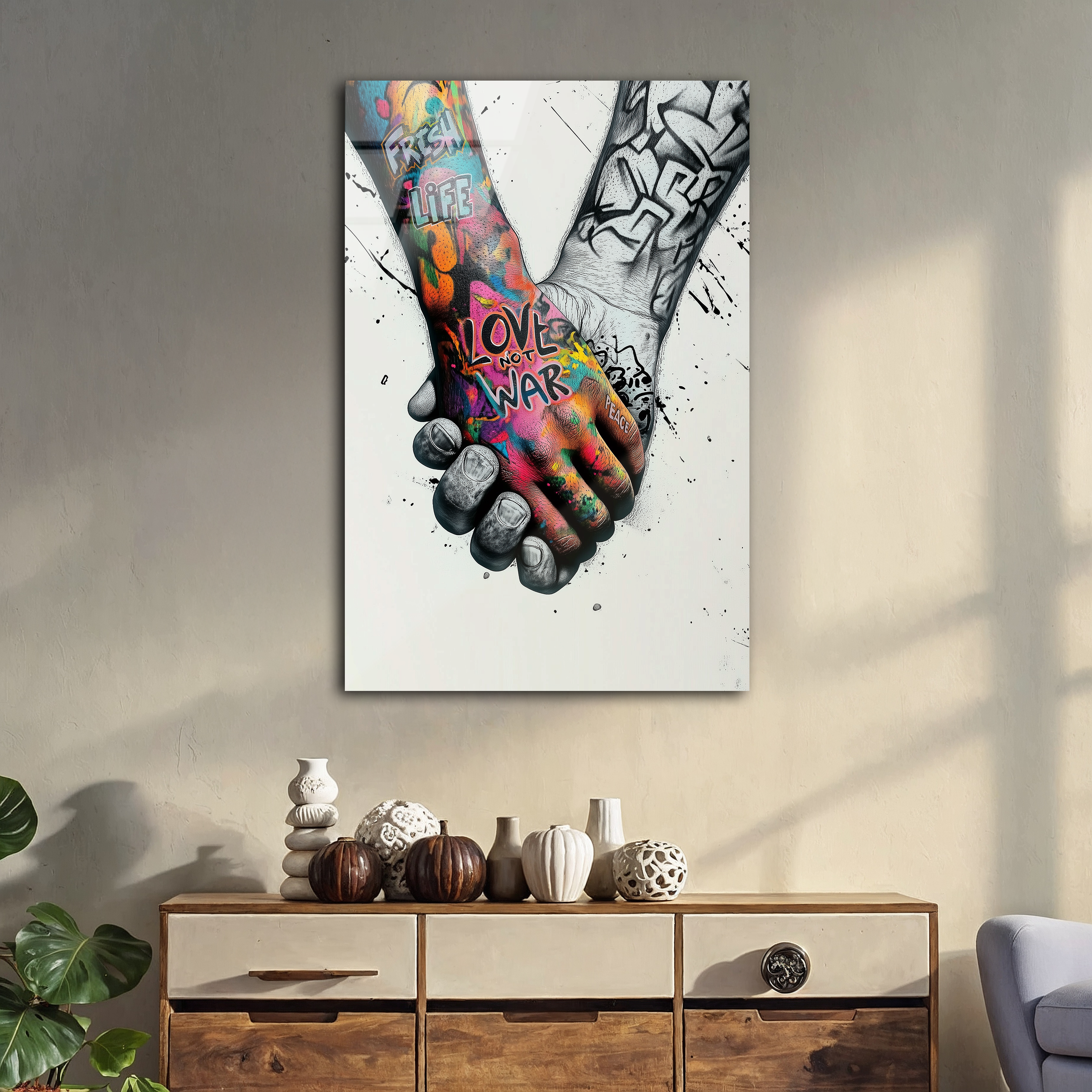 Handhold Pop Art | Premium HD Metal Wall Art