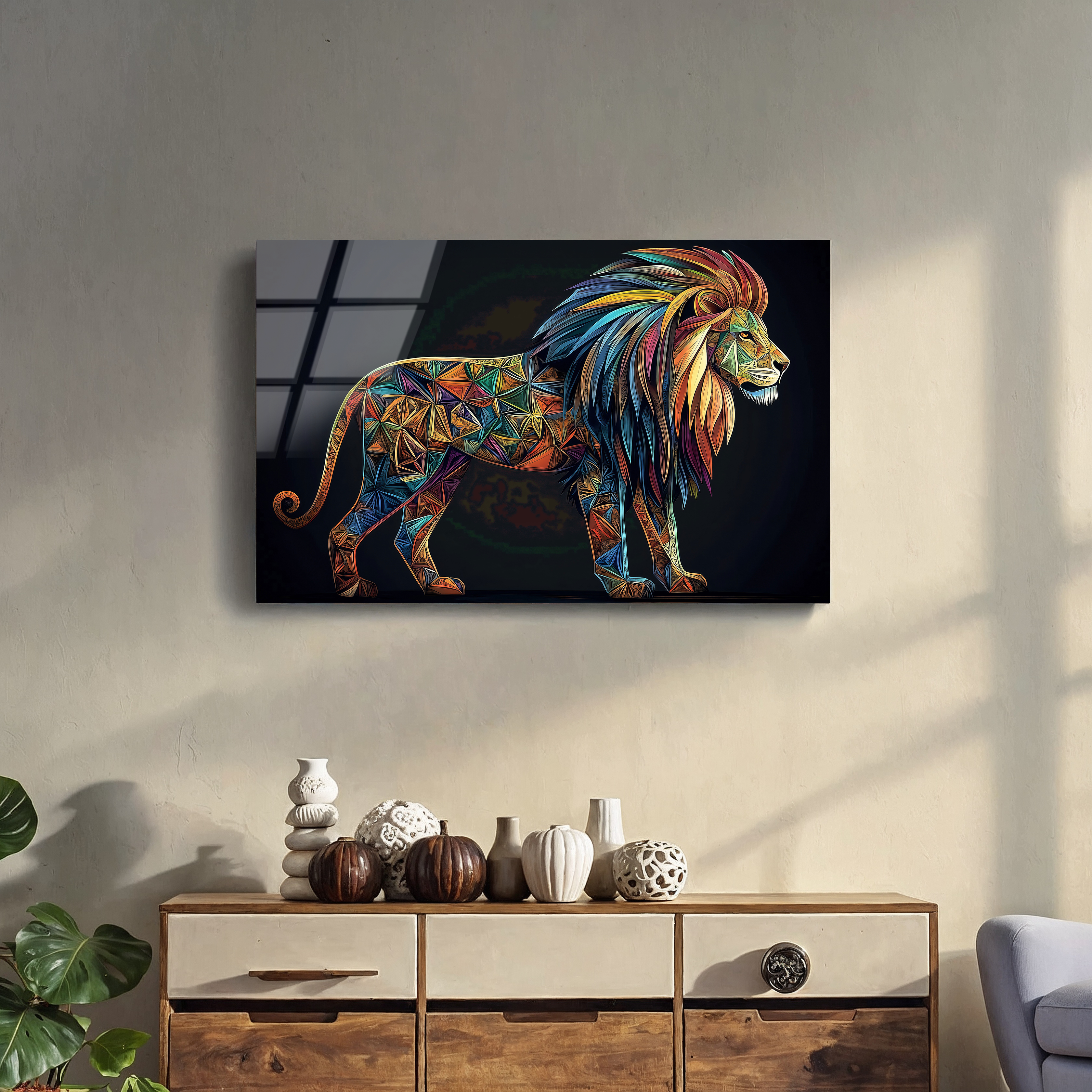 Lion Pop Art | Premium HD Metal Wall Art - DezignArt