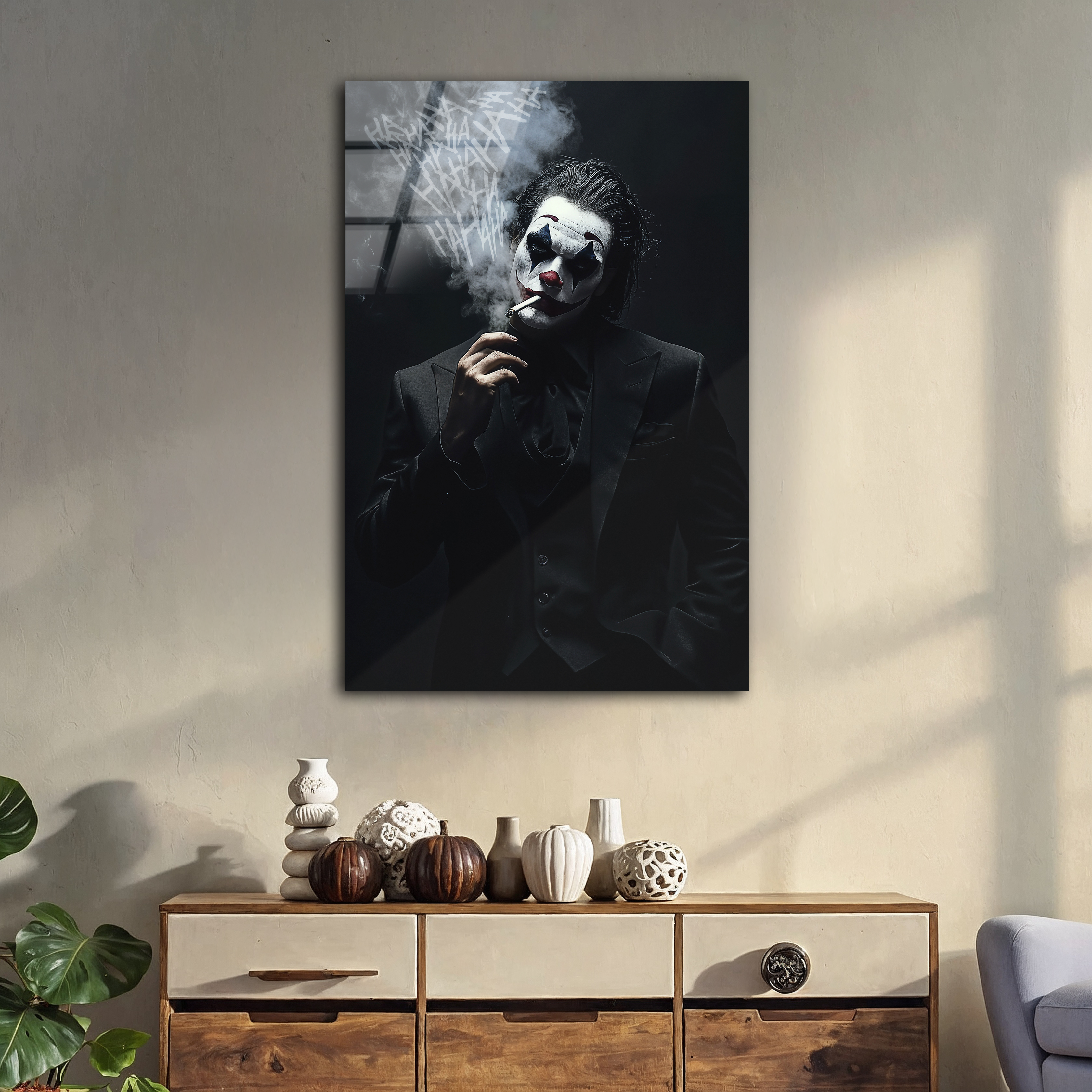 Smoking Joker | Premium HD Metal Wall Art