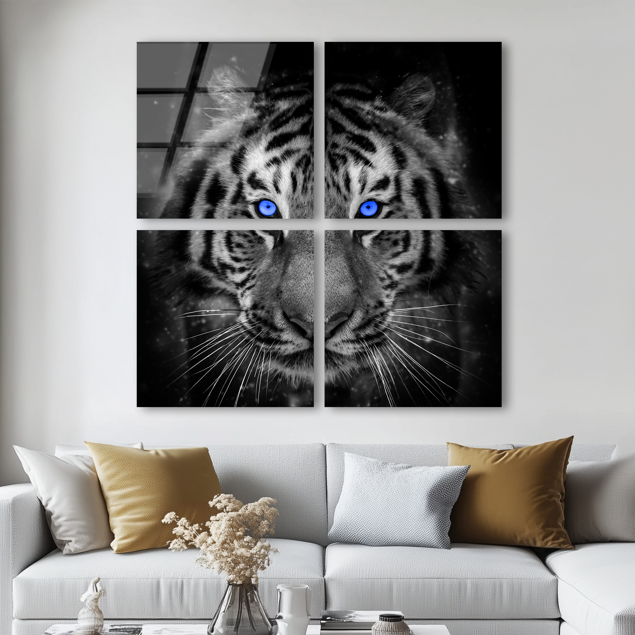 Mega Size Tiger Quadro | Premium HD Metal Wall Art
