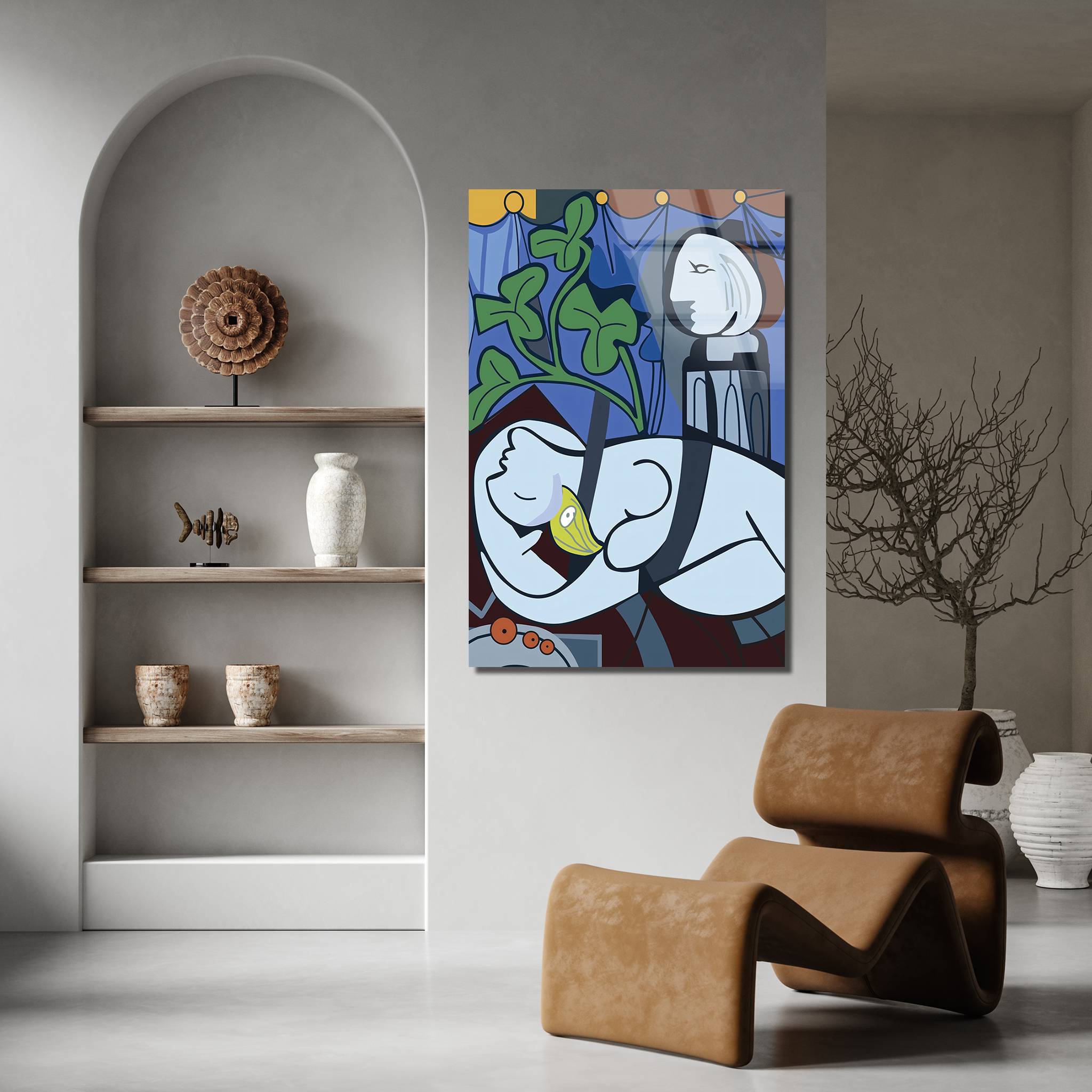 Nude, Green Leaves and Bust by Pablo Picasso | Premium HD Metal Wall Art