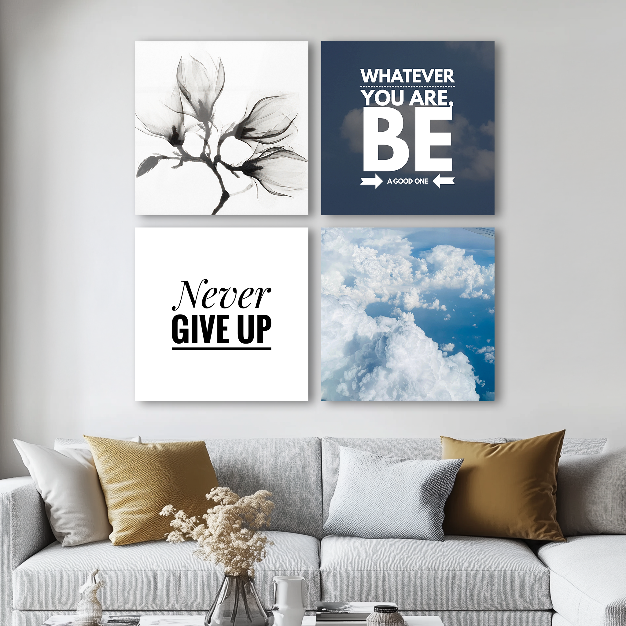 Mega Size Motivation Quatro | Premium HD Metal Wall Art