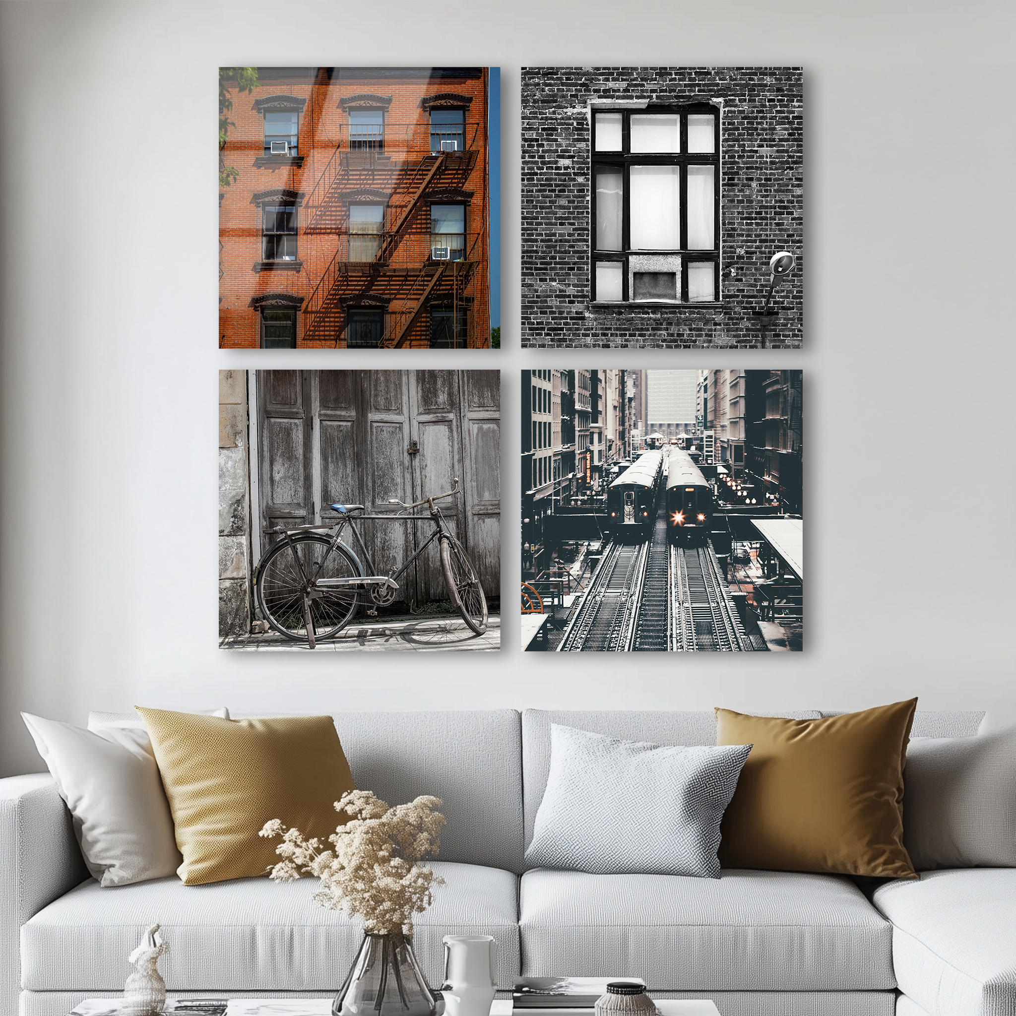 Mega Size City Quatro | Premium HD Metal Wall Art