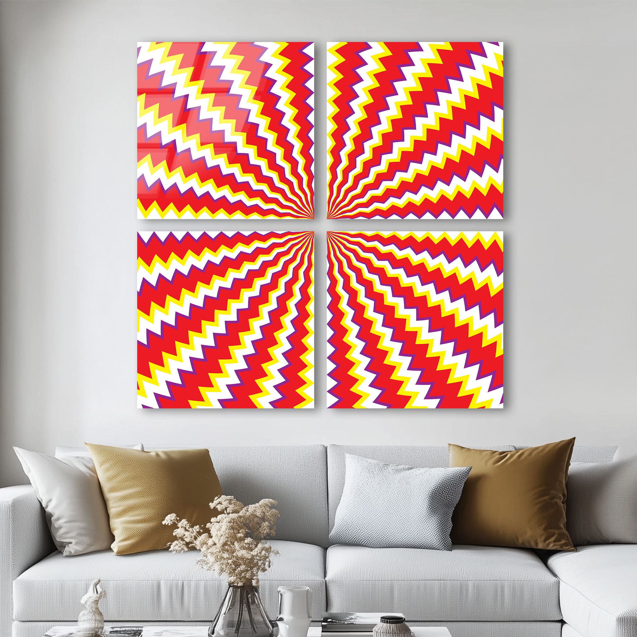 Mega Size Illusion Quatro | Premium HD Metal Wall Art