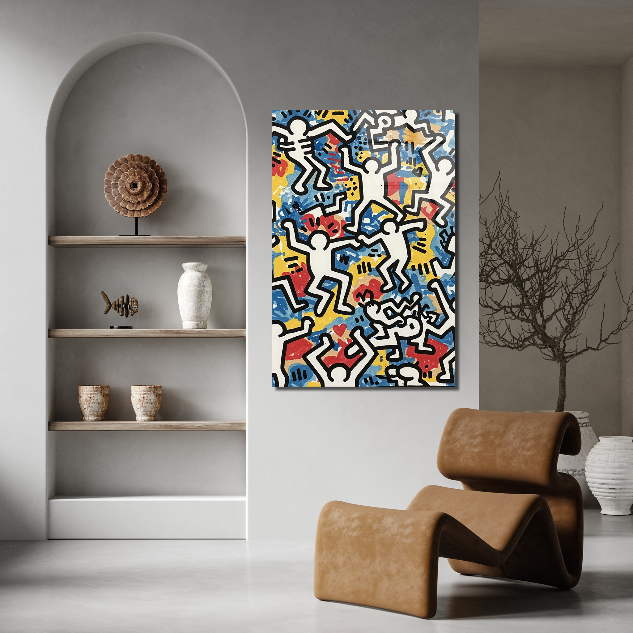 Keith Haring-Inspired Wall Art | Premium HD Metal Wall Art