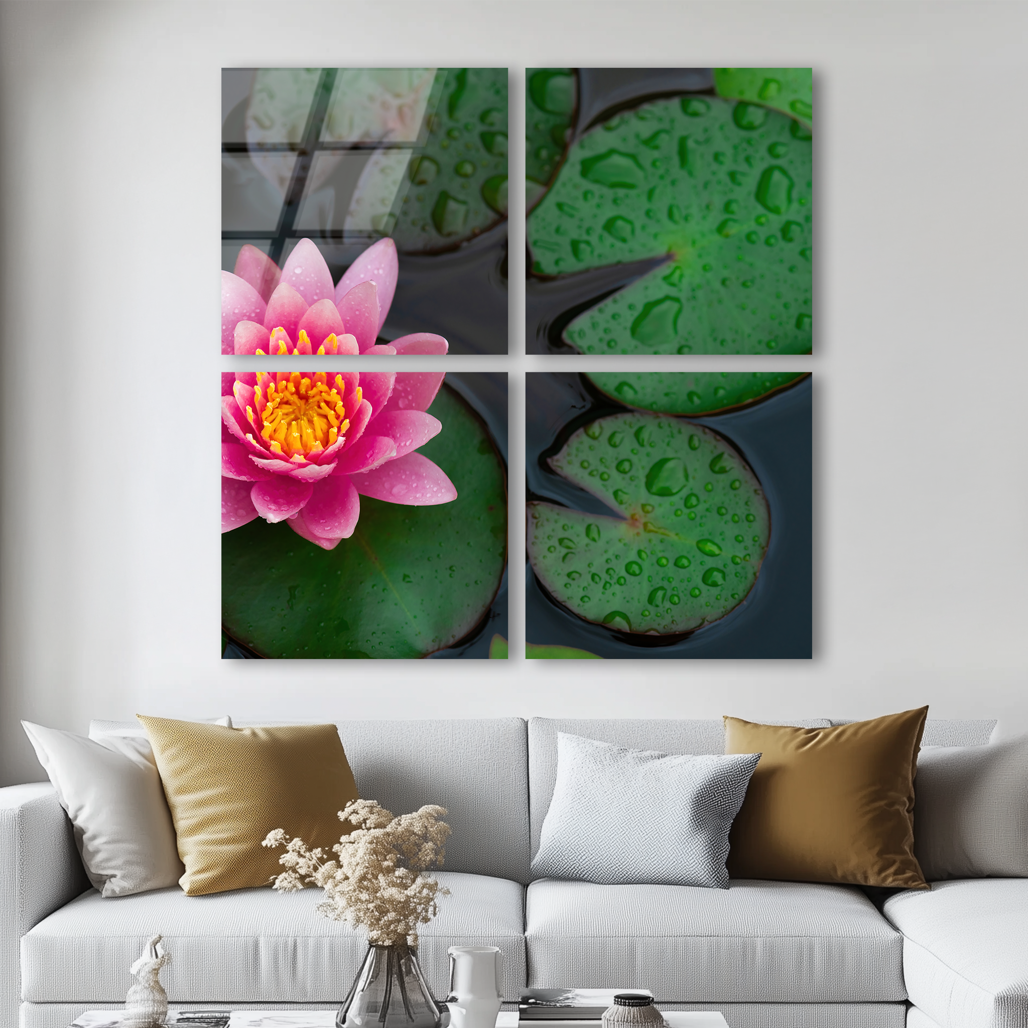 Mega Size Lotus Quatro | Premium HD Metal Wall Art