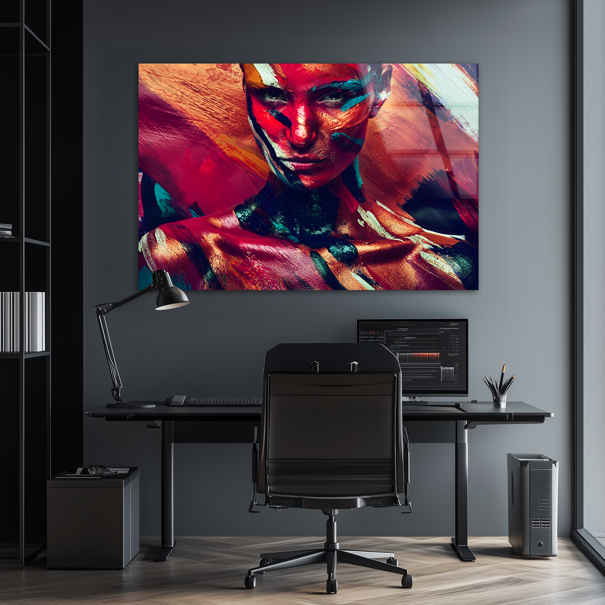 Vibrant Painted Beauty | Premium HD Metal Wall Art