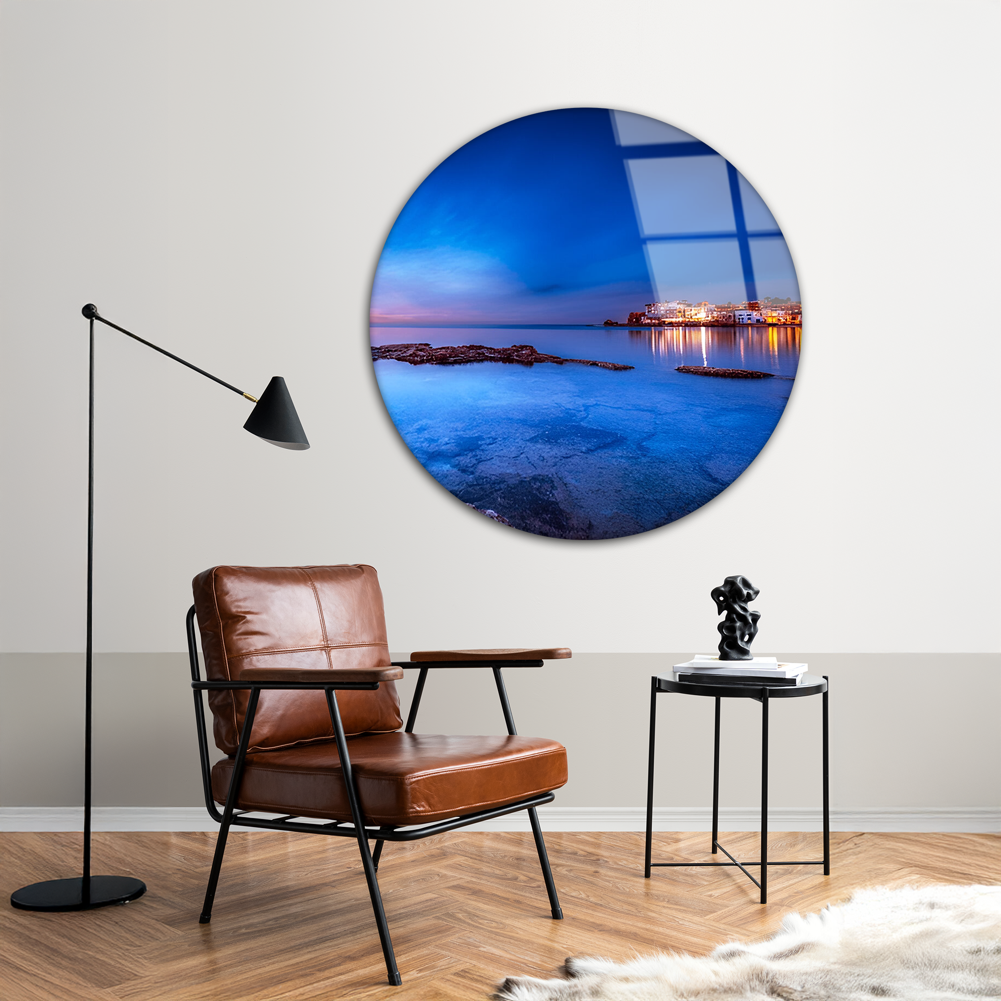 Batroun Coastal Sunset | Premium HD Round Wall Art