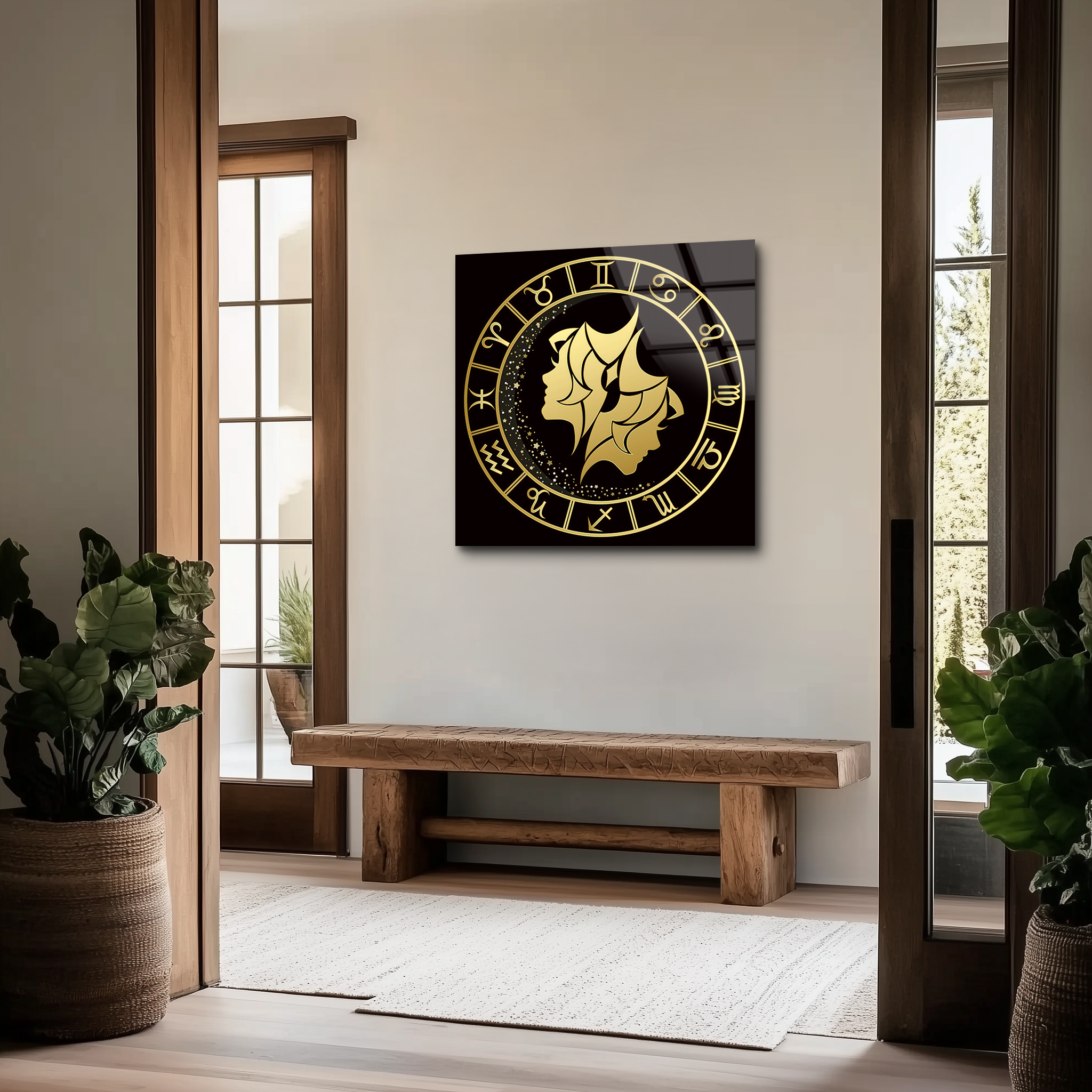 Gemini Black & Gold | Premium HD Metal Wall Art
