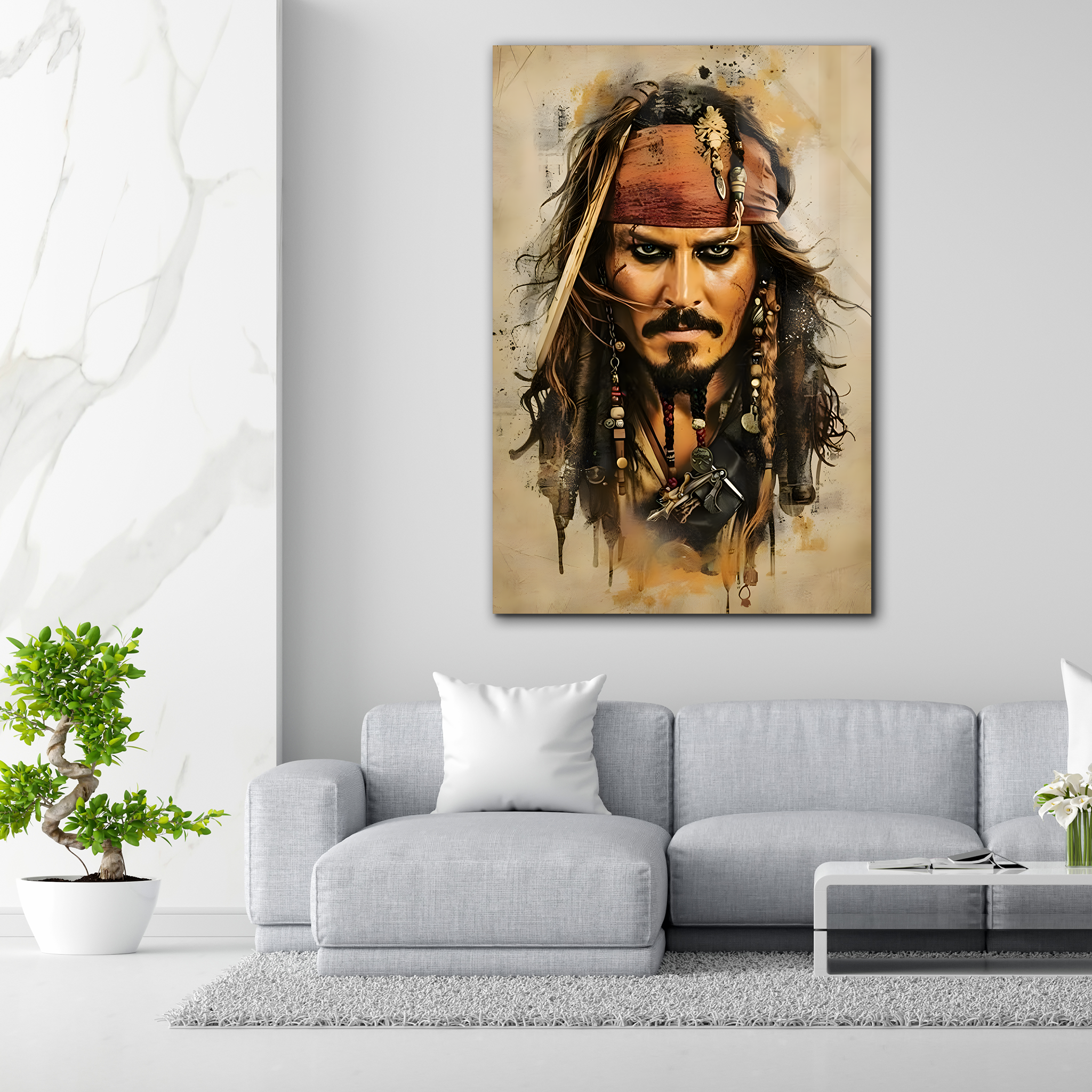 Captain Jack Sparrow | Premium HD Metal Wall Art