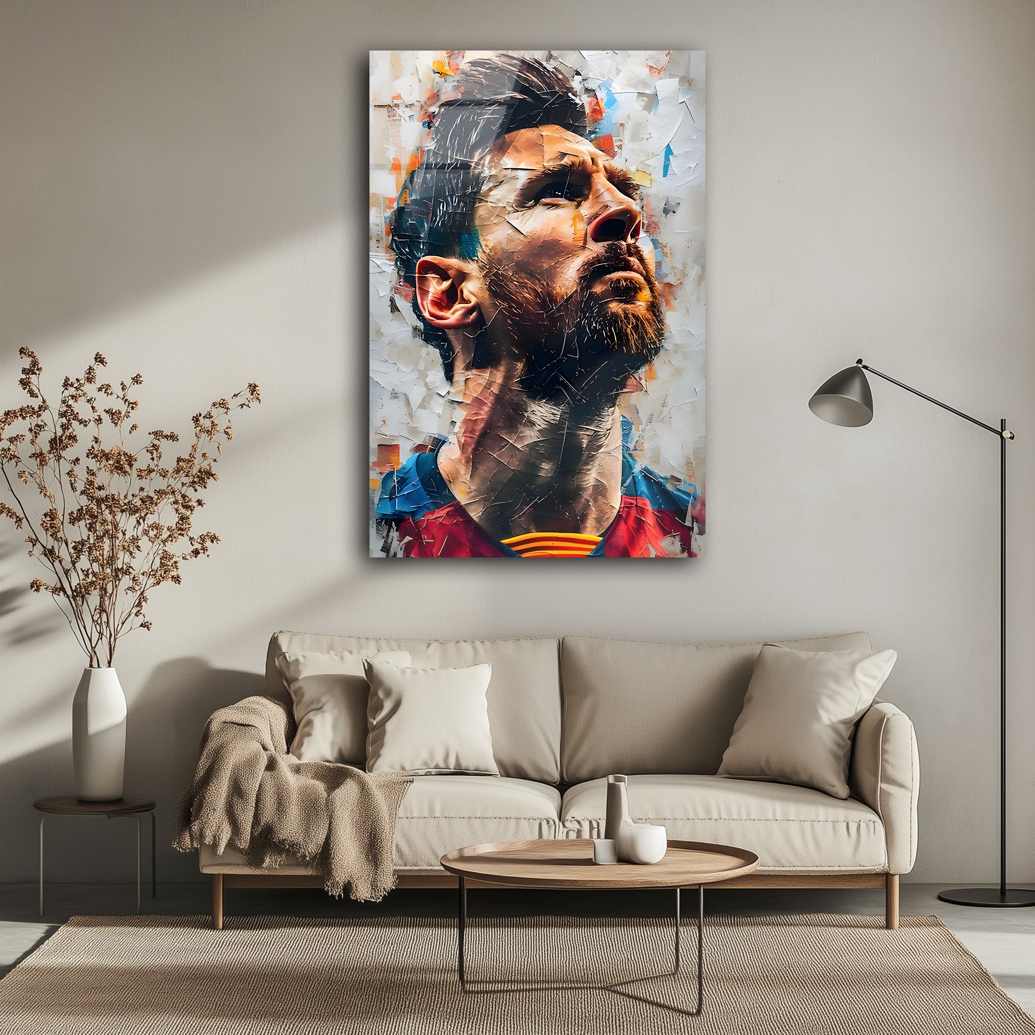 Colorful Messi | Premium HD Metal Wall Art