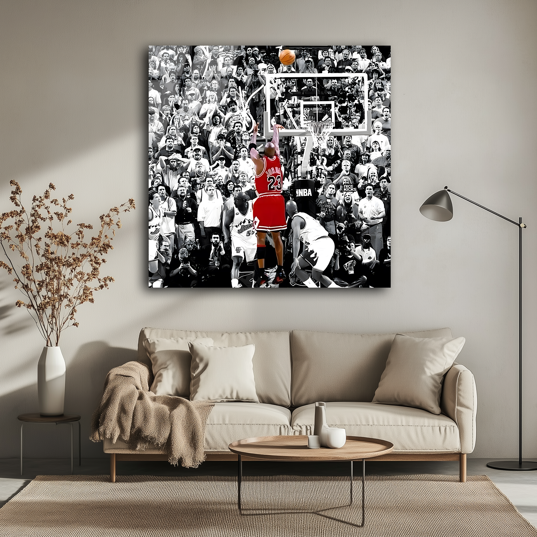 Michael Jordan Shooting | Premium HD Metal Wall Art