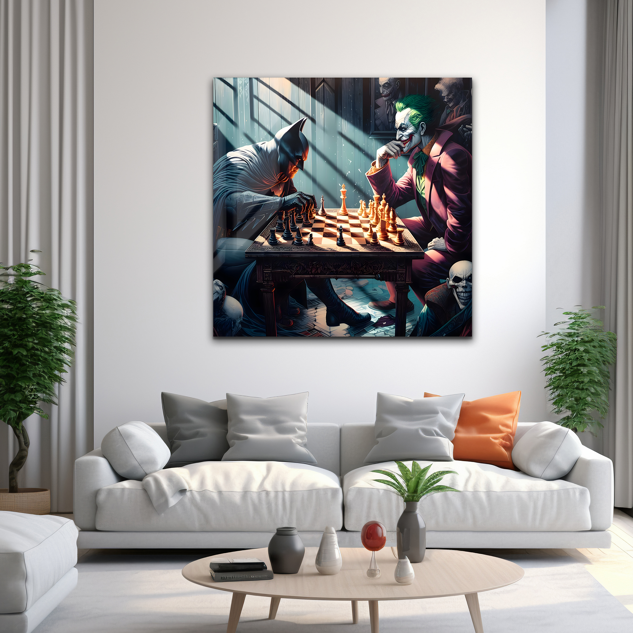 Joker vs. Batman: The Ultimate Face-Off | Premium HD Metal Wall Art