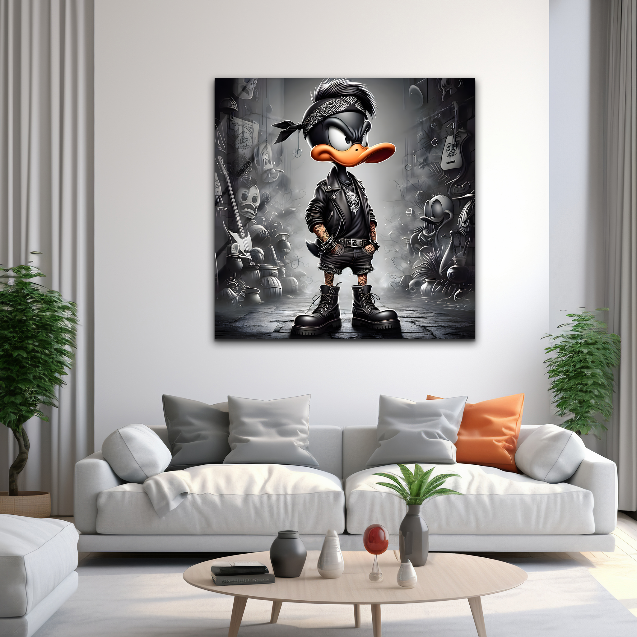 Angry Daffy Duck | Premium HD Metal Wall Art