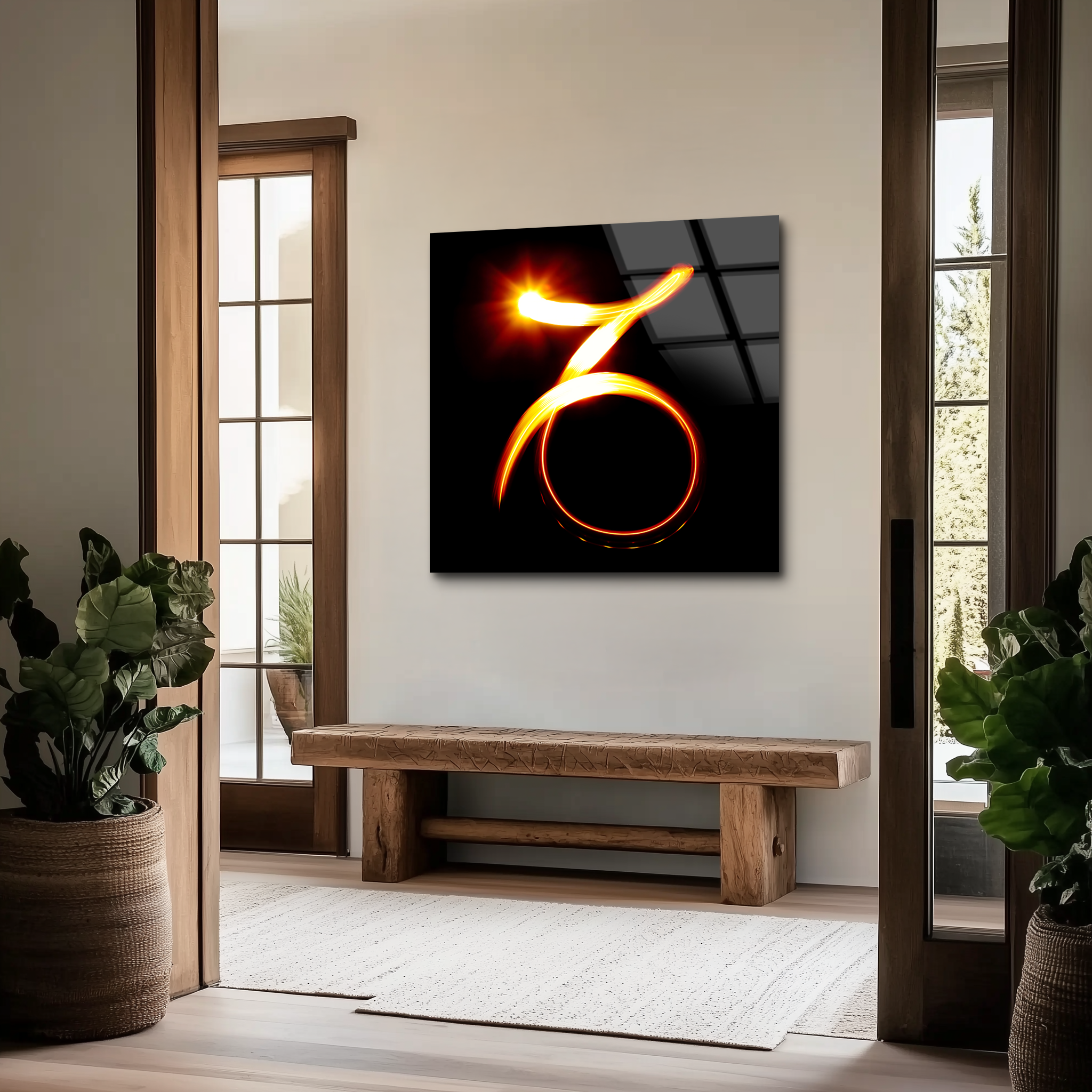 Capricorn Zodiac Symbol | Premium HD Metal Wall Art
