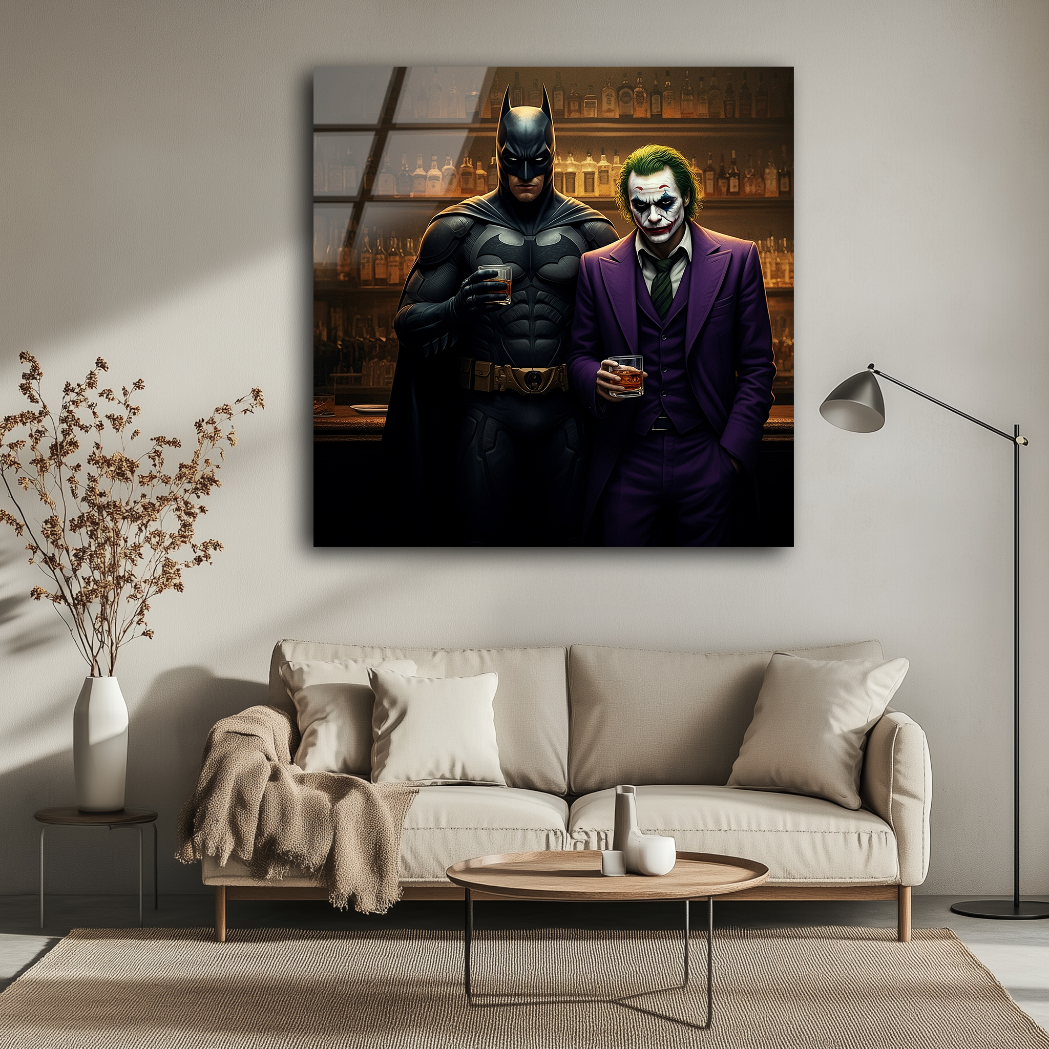 Batman & Joker | Premium HD Metal Wall Art