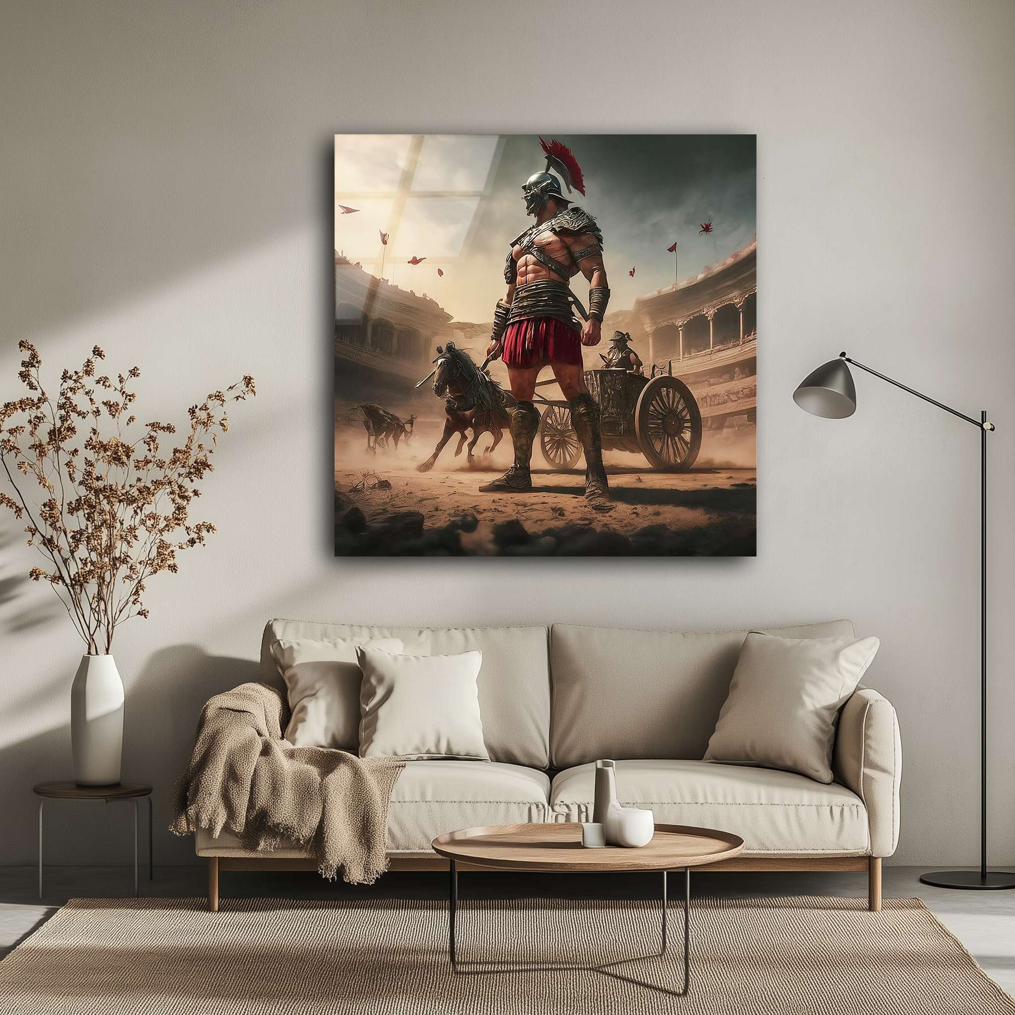 Gladiator Arena Duel | Premium HD Metal Wall Art